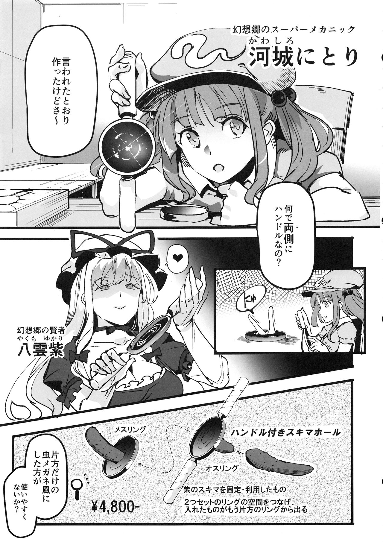 (例大祭15) [にゅう工房 (にゅう)] ハンドル付きスキマホール ふたなりち●こで自分とH (東方Project)