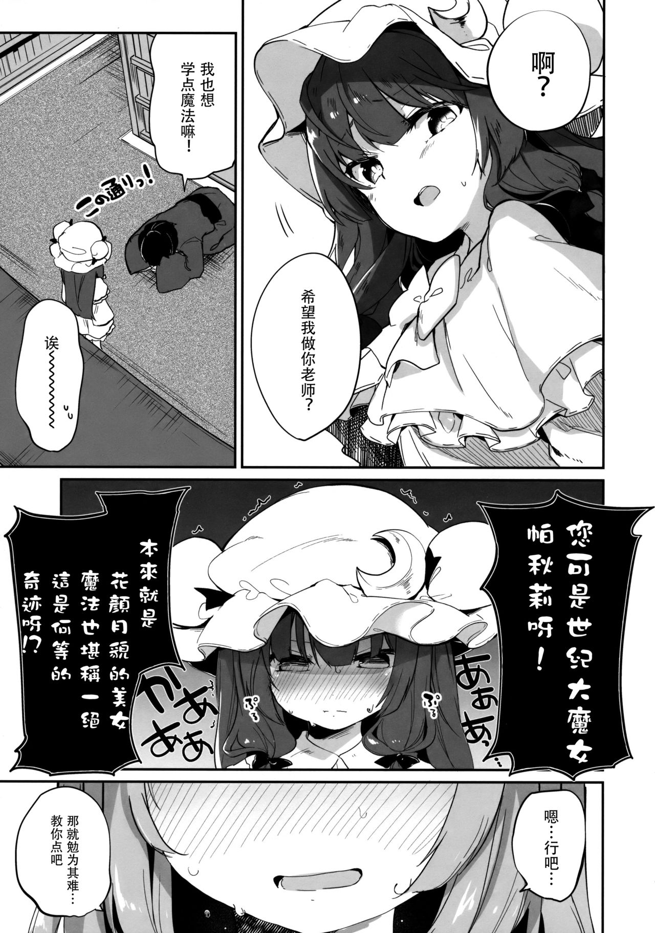 (例大祭15) [毛玉牛乳 (玉之けだま)] パチュリー先生が教えてくれる (東方Project) [中国翻訳]