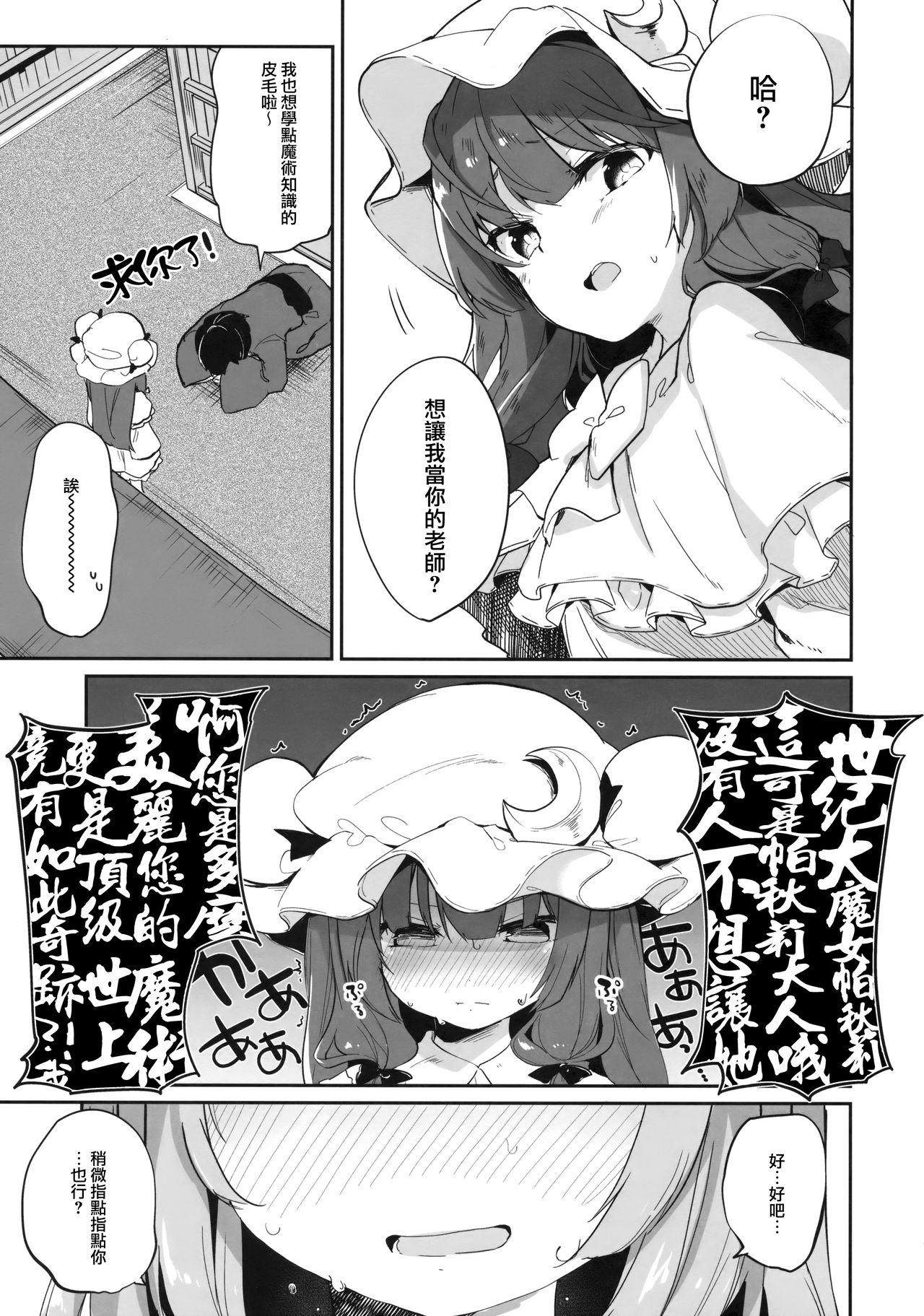 (例大祭15) [毛玉牛乳 (玉之けだま)] パチュリー先生が教えてくれる (東方Project) [中国翻訳]