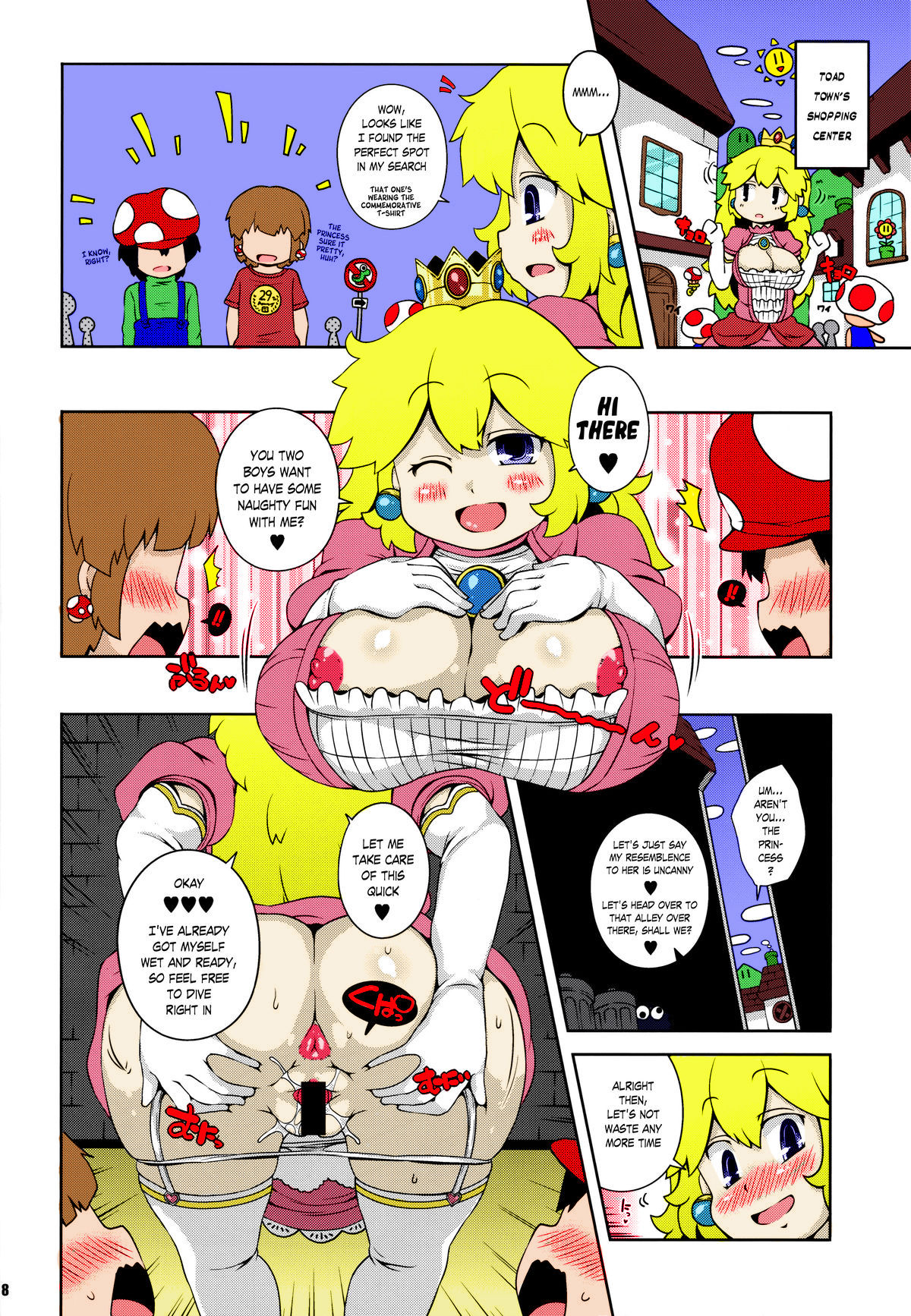 (C87) [ワトサト (杉浦線)] SUPER BITCH WORLD (スーパーマリオブラザーズ) [英訳] [カラー化]