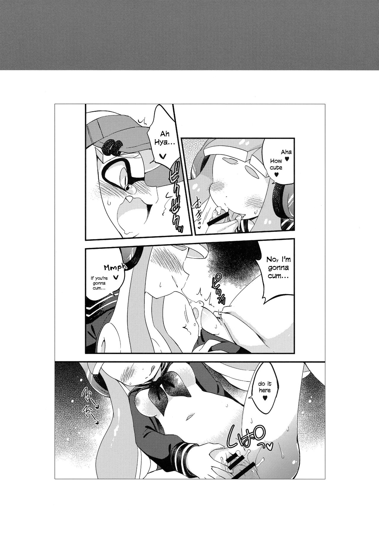 (C90) [ころもにゅ (えろ豆)] 百合イカ ガチ♥ッチ きのこたけのこ合戦 (スプラトゥーン) [英訳]