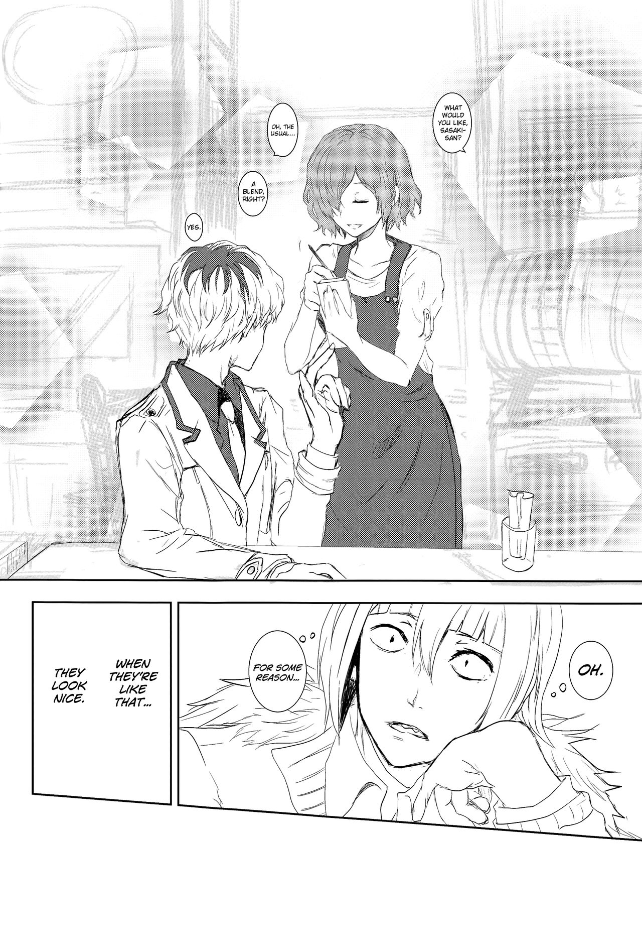 (C89) [ソムニウム (如月蒼)] Innocent Blue - Before Sunrise (東京喰種) [英訳]