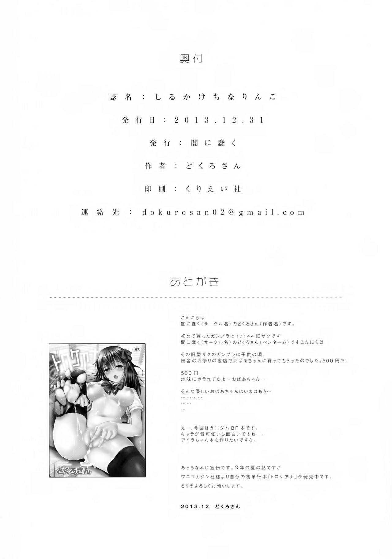(C85) [闇に蠢く (どくろさん)] しるかけちなりんこ +ペーパー (ガンダムビルドファイターズ) [中国翻訳]