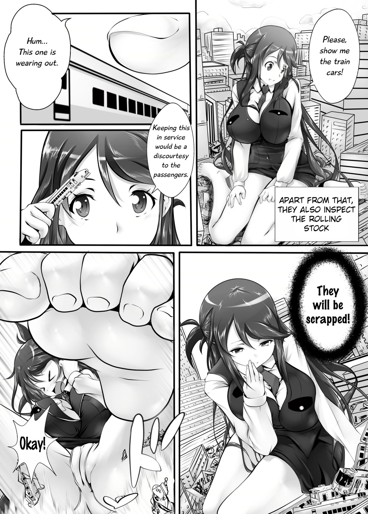[火山の楊] 巨大娘鉄道公安隊 - Rail Giantess! (RAIL WARS!) [英訳] [DL版]