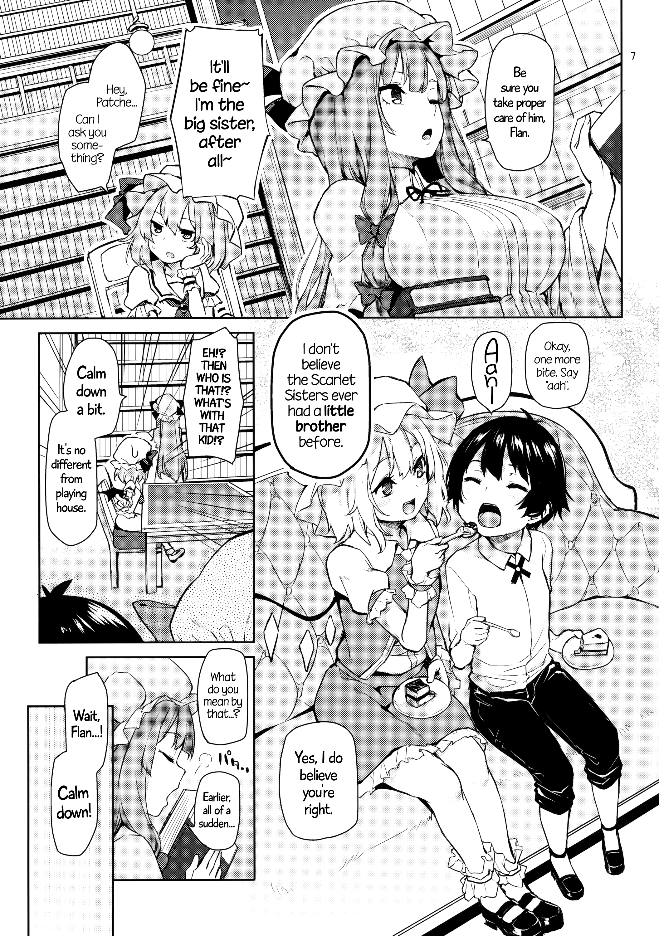 (例大祭13) [あんみつよもぎ亭 (みちきんぐ)] お世話しないでっフランお姉ちゃん! (東方Project) [英訳]