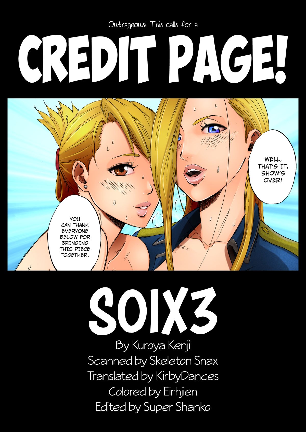 (C74) [R55共和国 (黒谷賢志)] SOIX 3 (鋼の錬金術師) [英訳] [カラー化] [無修正]