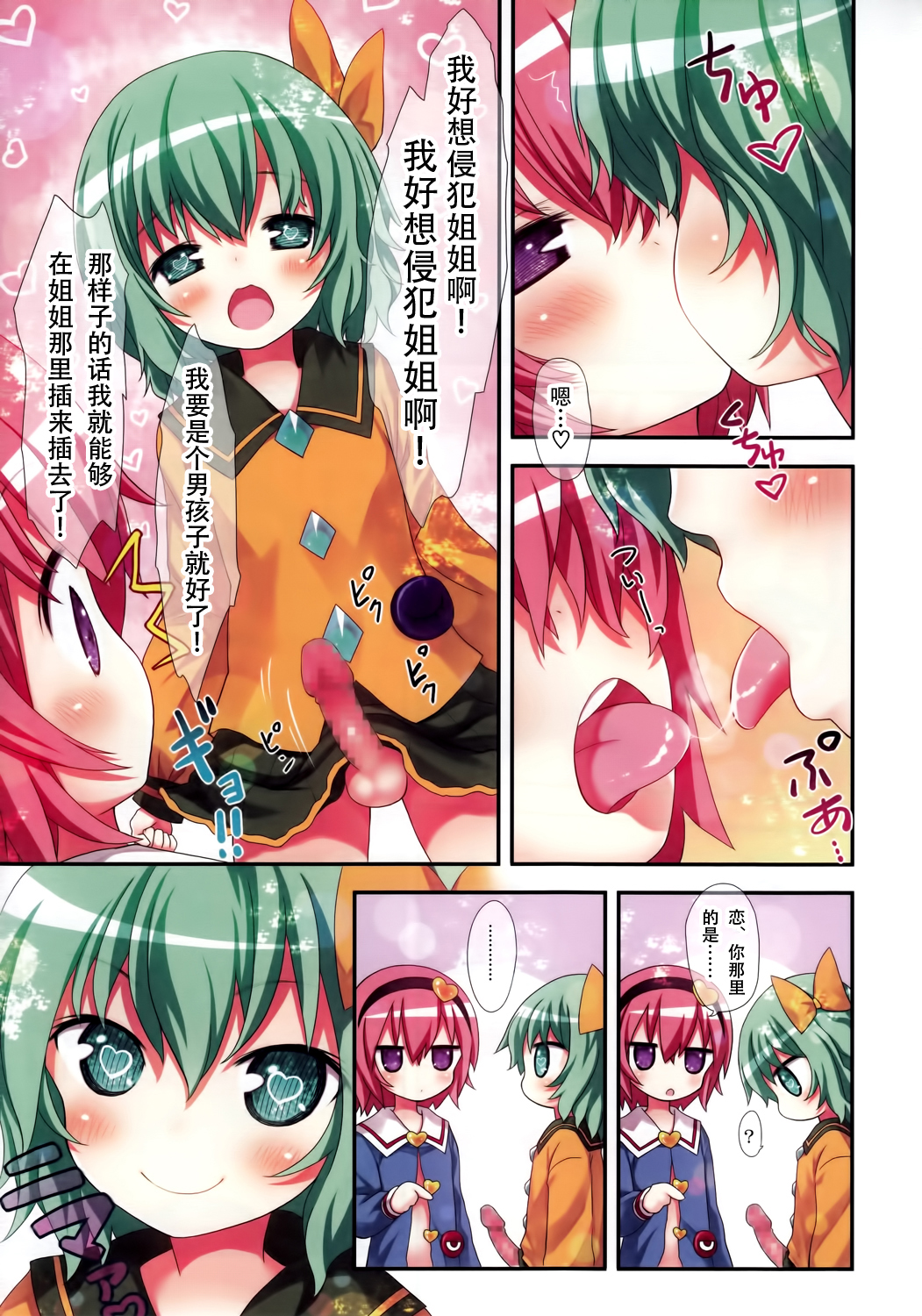 (C89) [りとる☆はむれっと (きぃら～☆)] 古明地姉妹のふたり♡えっち (東方Project) [中国翻訳]