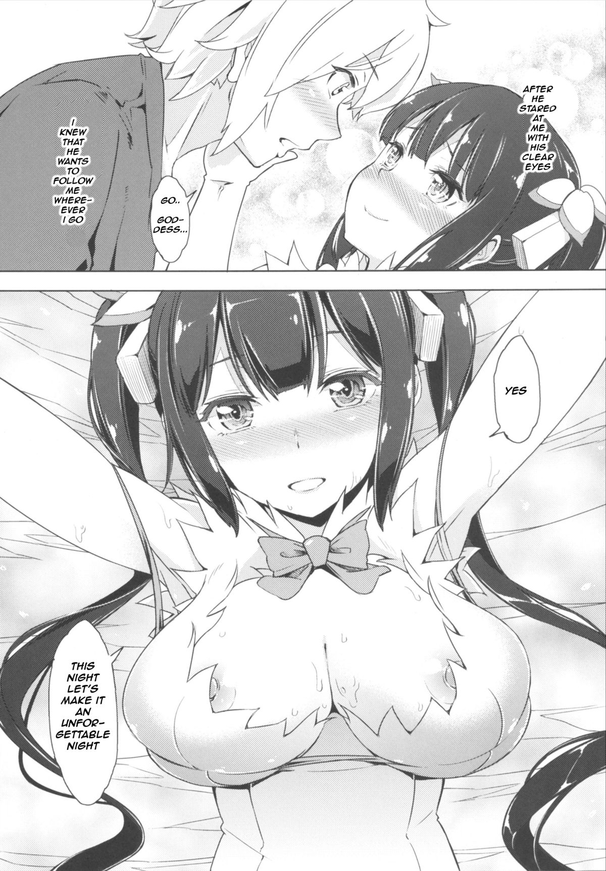 [SMUGGLER (カズヲダイスケ)] 神様といちゃラブSEXするのは間違っているだろうか (ダンジョンに出会いを求めるのは間違っているだろうか) [英訳] [DL版]