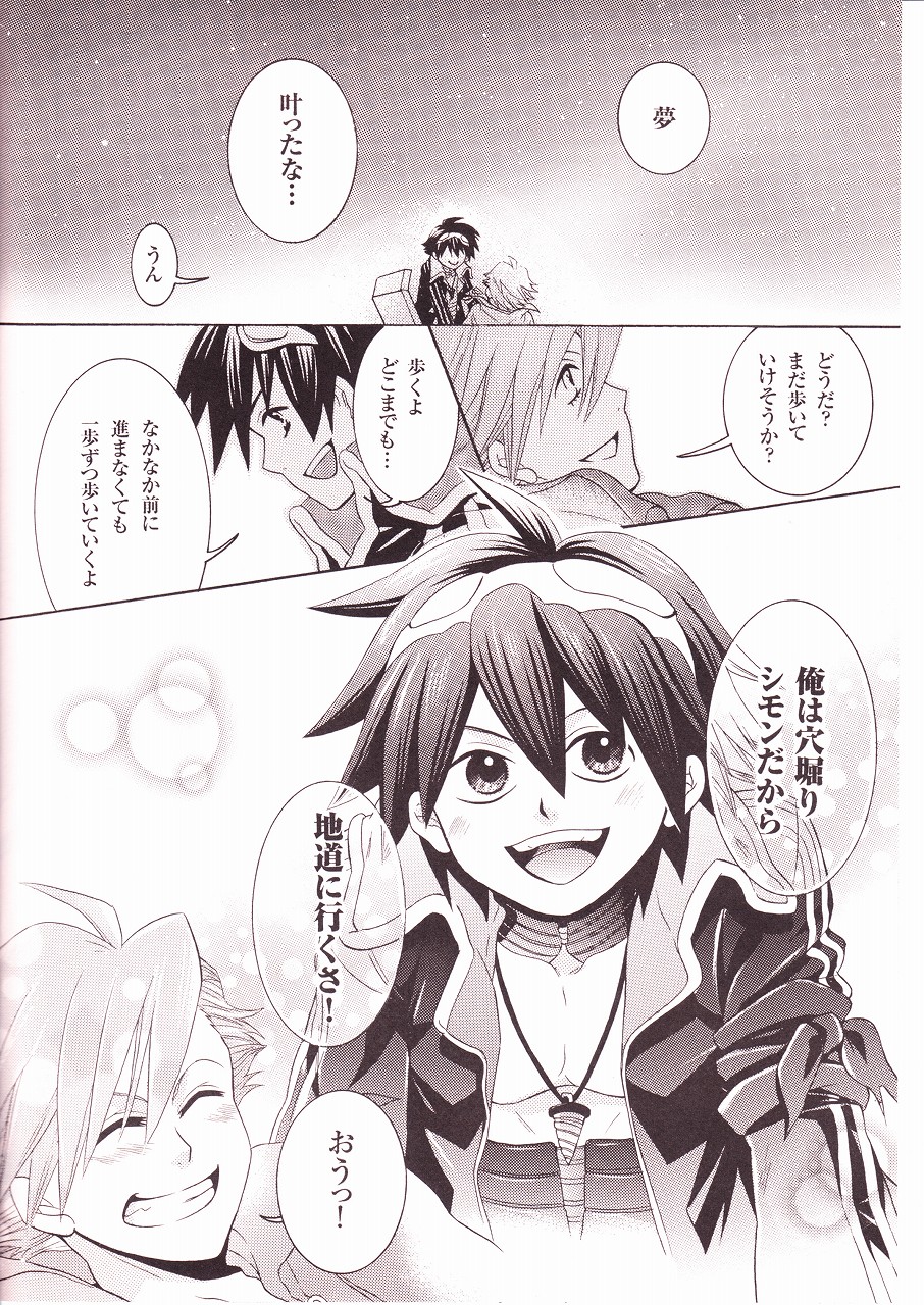 (C73) [イカレ吟遊詩人団, ACT2 (三月鯨, 椎名稔, 岡林べる)] 流星カミナイト (天元突破グレンラガン)