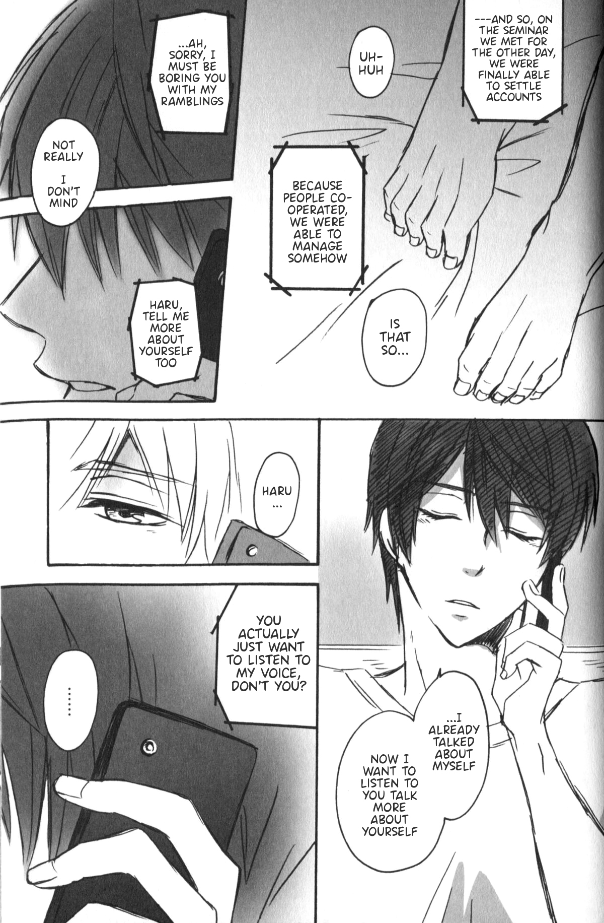 (SUPER23) [きなこもち (きなこ)] Telephone SEX (Free!) [英訳]