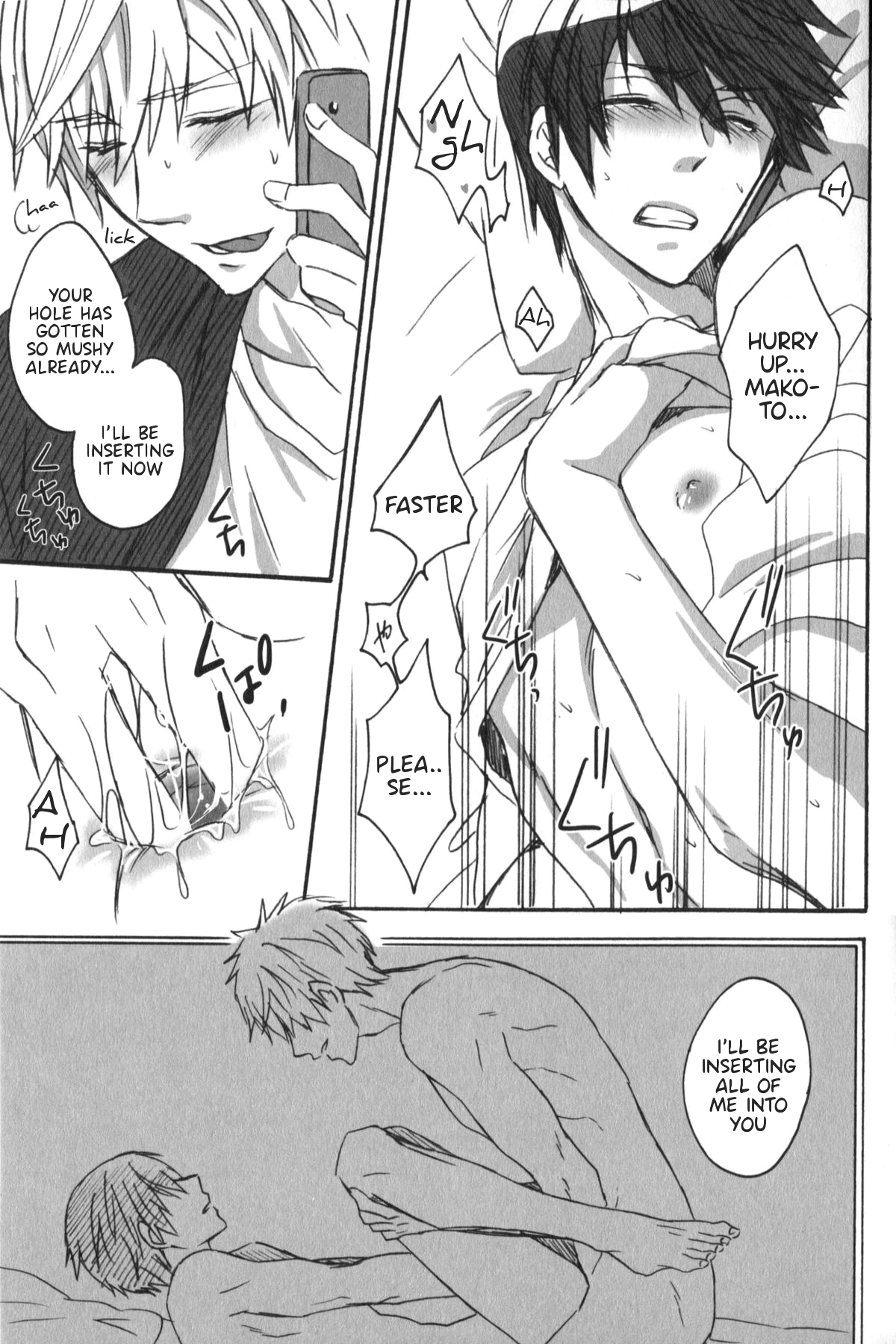 (SUPER23) [きなこもち (きなこ)] Telephone SEX (Free!) [英訳]