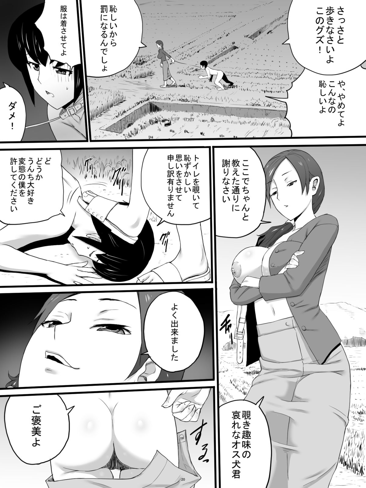 [三杯酢] おばさんのトイレを下から覗く