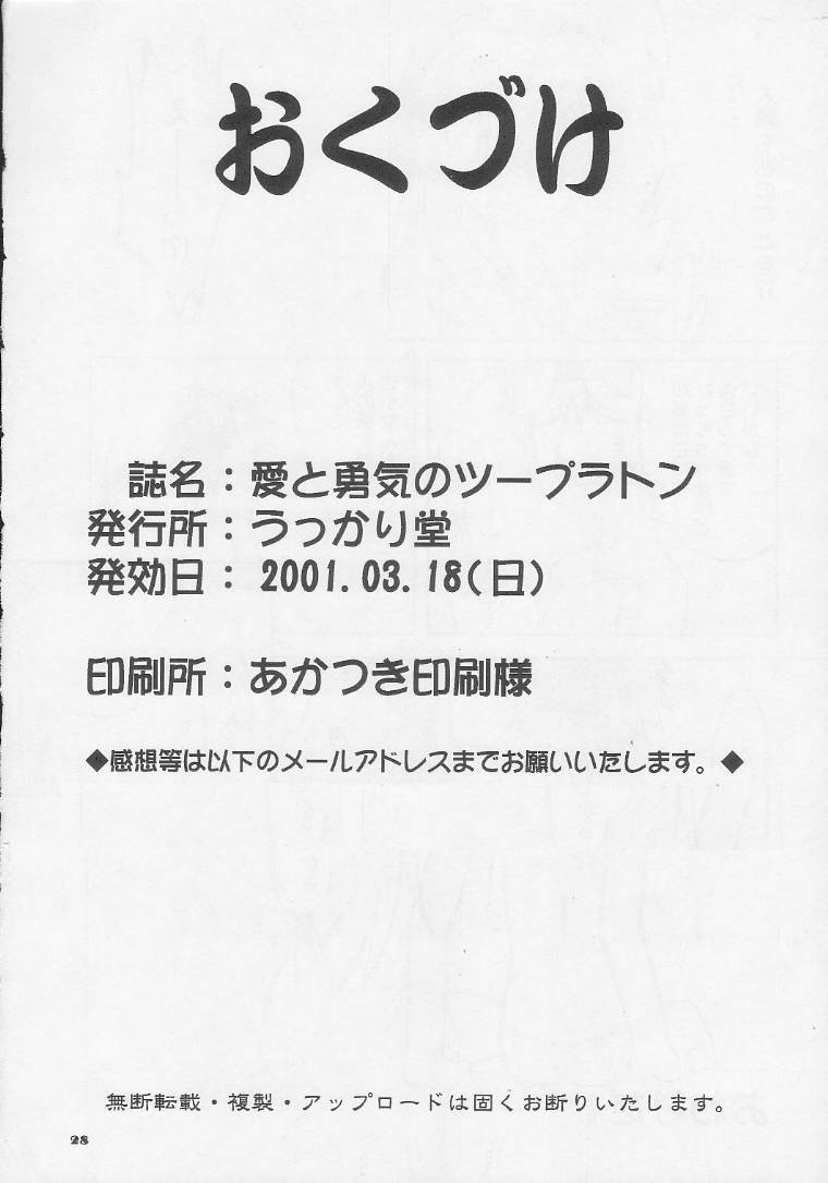 [うっかり堂 (稲荷さつき、島津いさみ)] 愛と勇気のツープラトン (デジモンアドベンチャー)