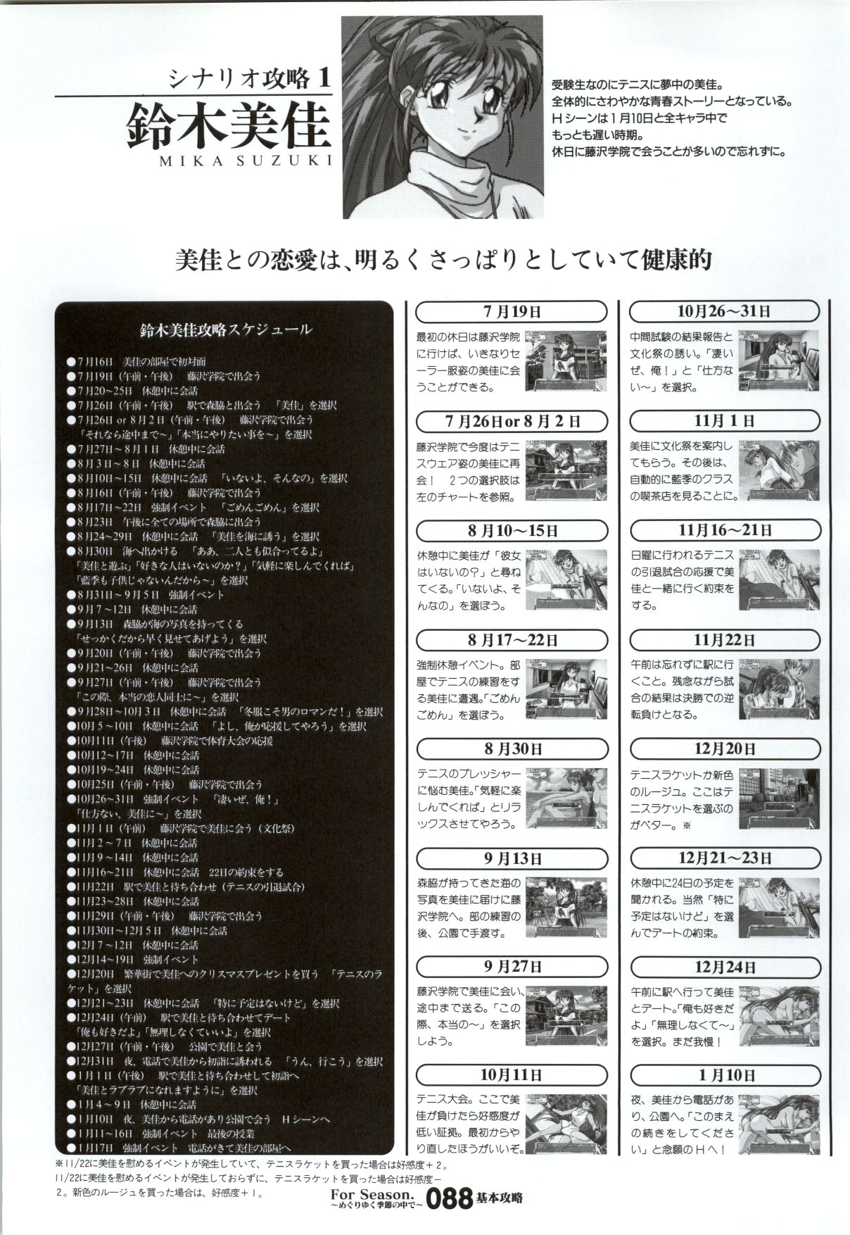 (一般画集) [戯画] ForSeason～めぐりゆく季節の中で～ 攻略&設定資料集