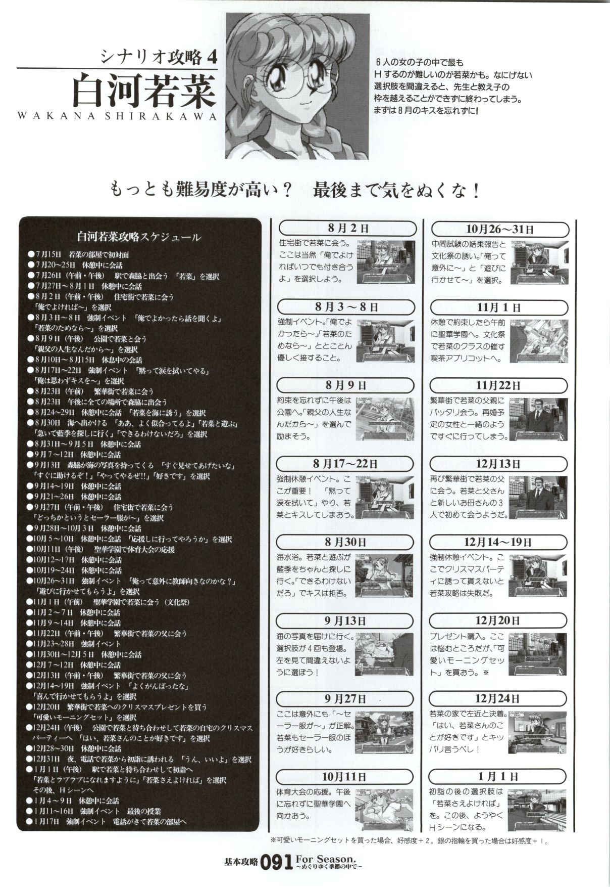 (一般画集) [戯画] ForSeason～めぐりゆく季節の中で～ 攻略&設定資料集