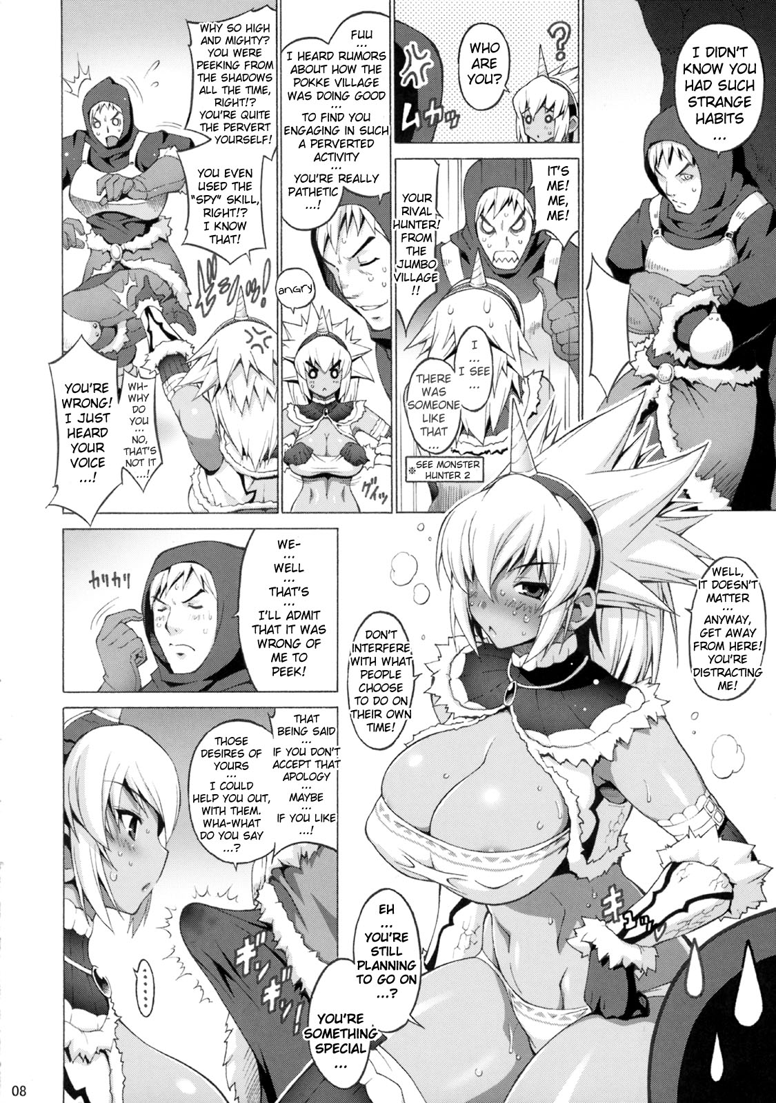 (COMIC1☆3) [フリークス (猫、オノメシン)] 巨乳ハンター (モンスターハンター) [英訳]