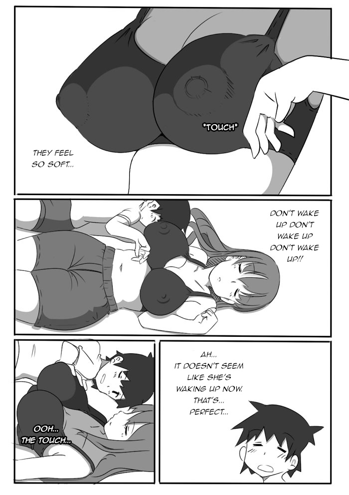 [aaa] 寝ているお姉さんにいたずら [英訳]
