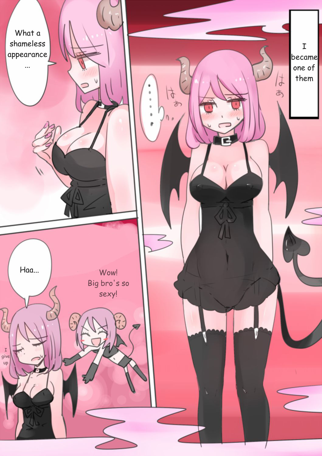 [むらさきにゃんこバー (ヴァエ)] 弟サキュバス化!淫魔の兄弟女体化作戦 1-2 [英訳]