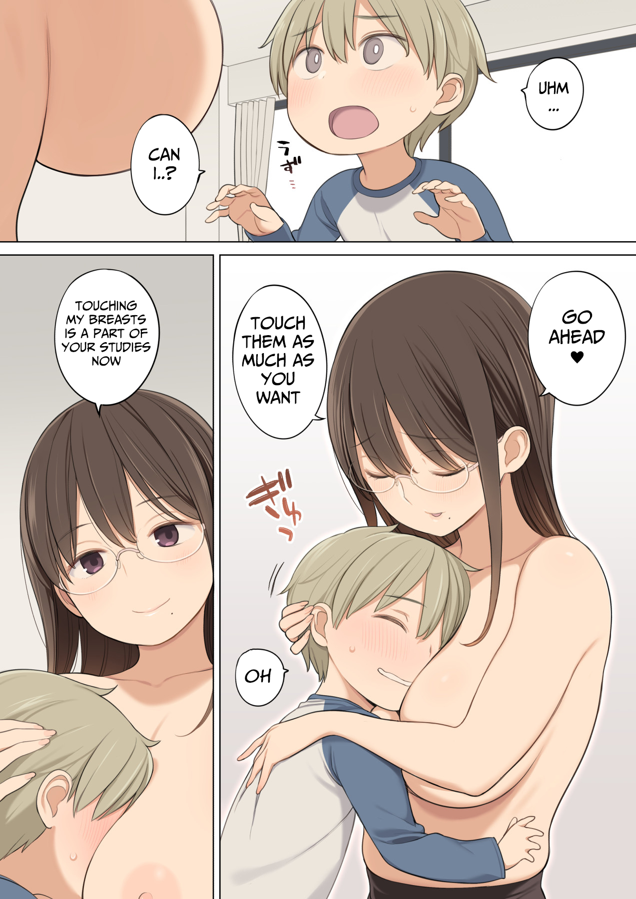 [ひぐま屋 (野良ヒグマ)] おっぱいを触らせてくれる家庭教師のおねえさんの話 [英訳]