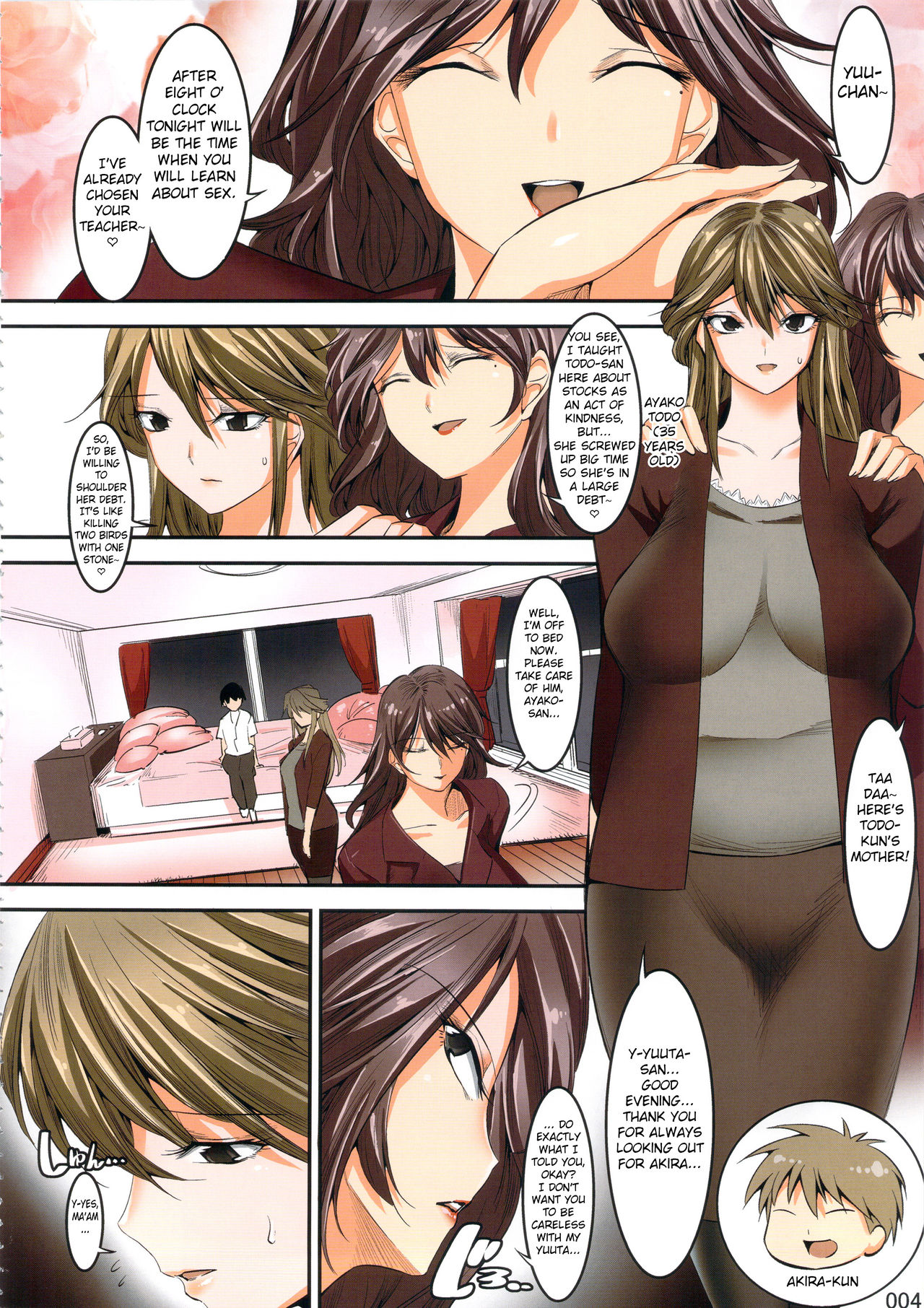 (C88) [絵援隊 (酒呑童子)] 友達のお母さんとの性教育日記 [英訳]