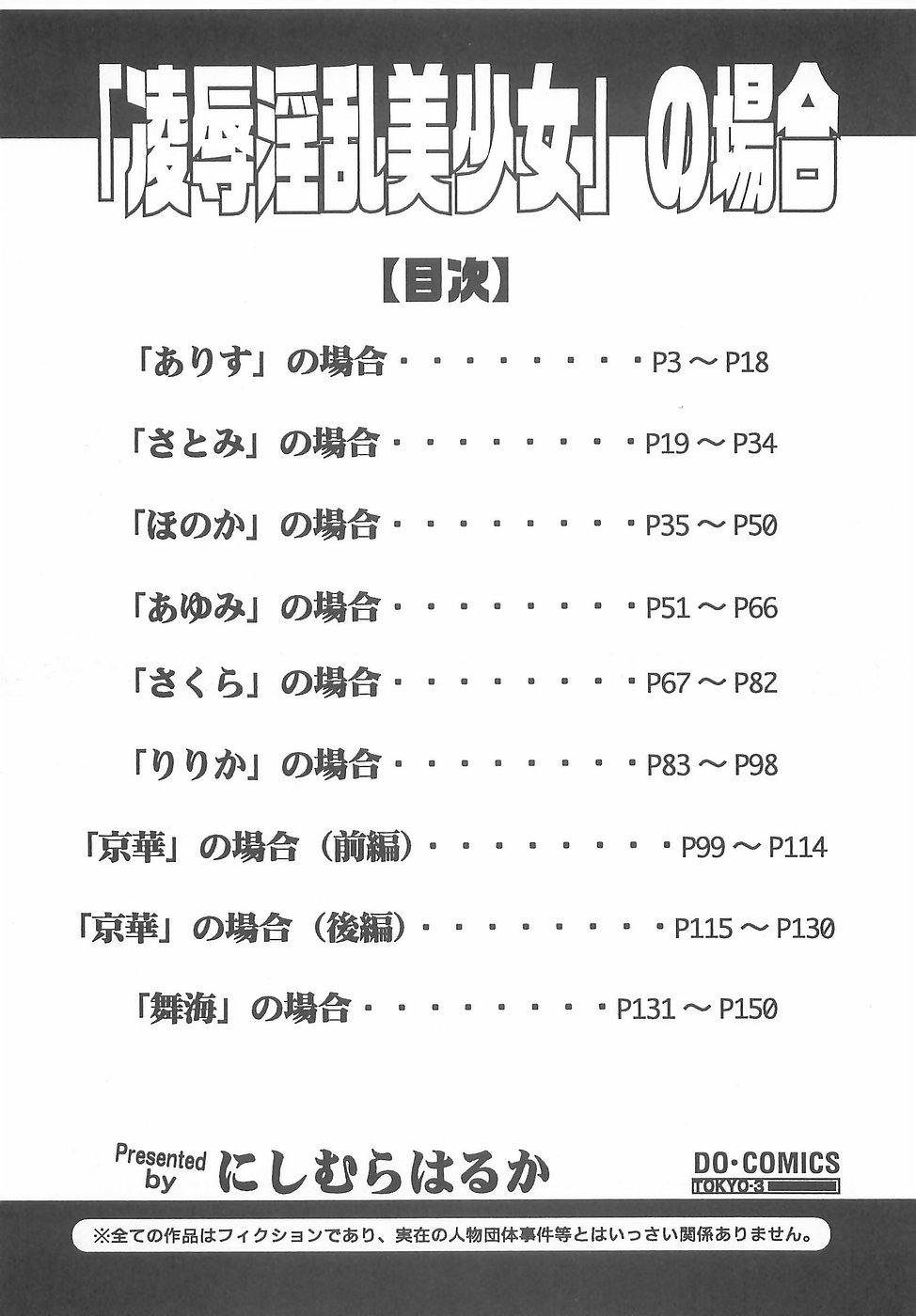 [にしむらはるか] 凌辱淫乱美少女 (の場合)