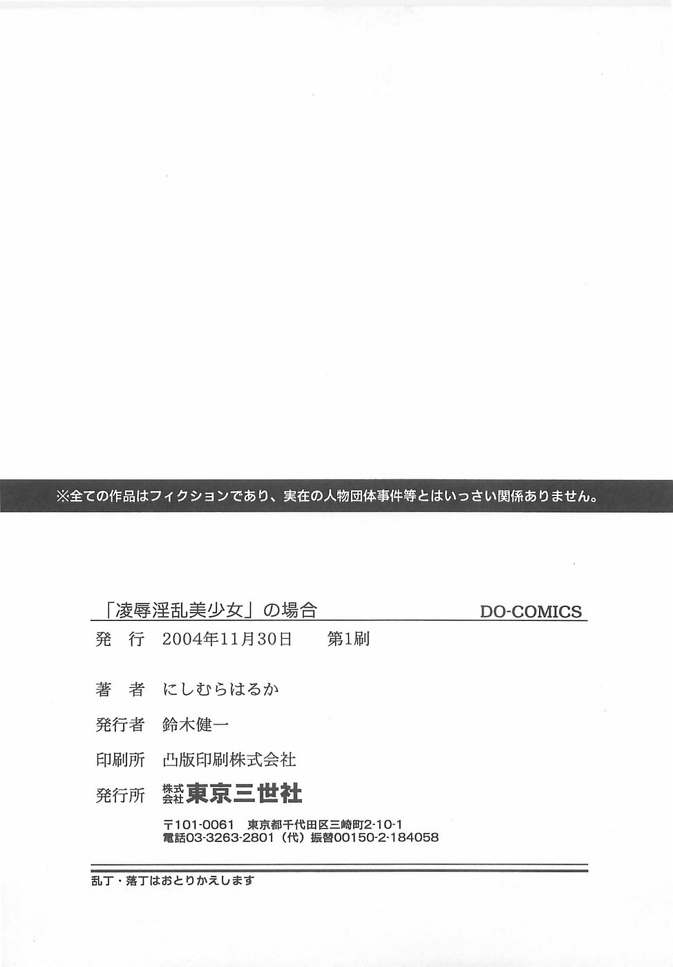 [にしむらはるか] 凌辱淫乱美少女 (の場合)