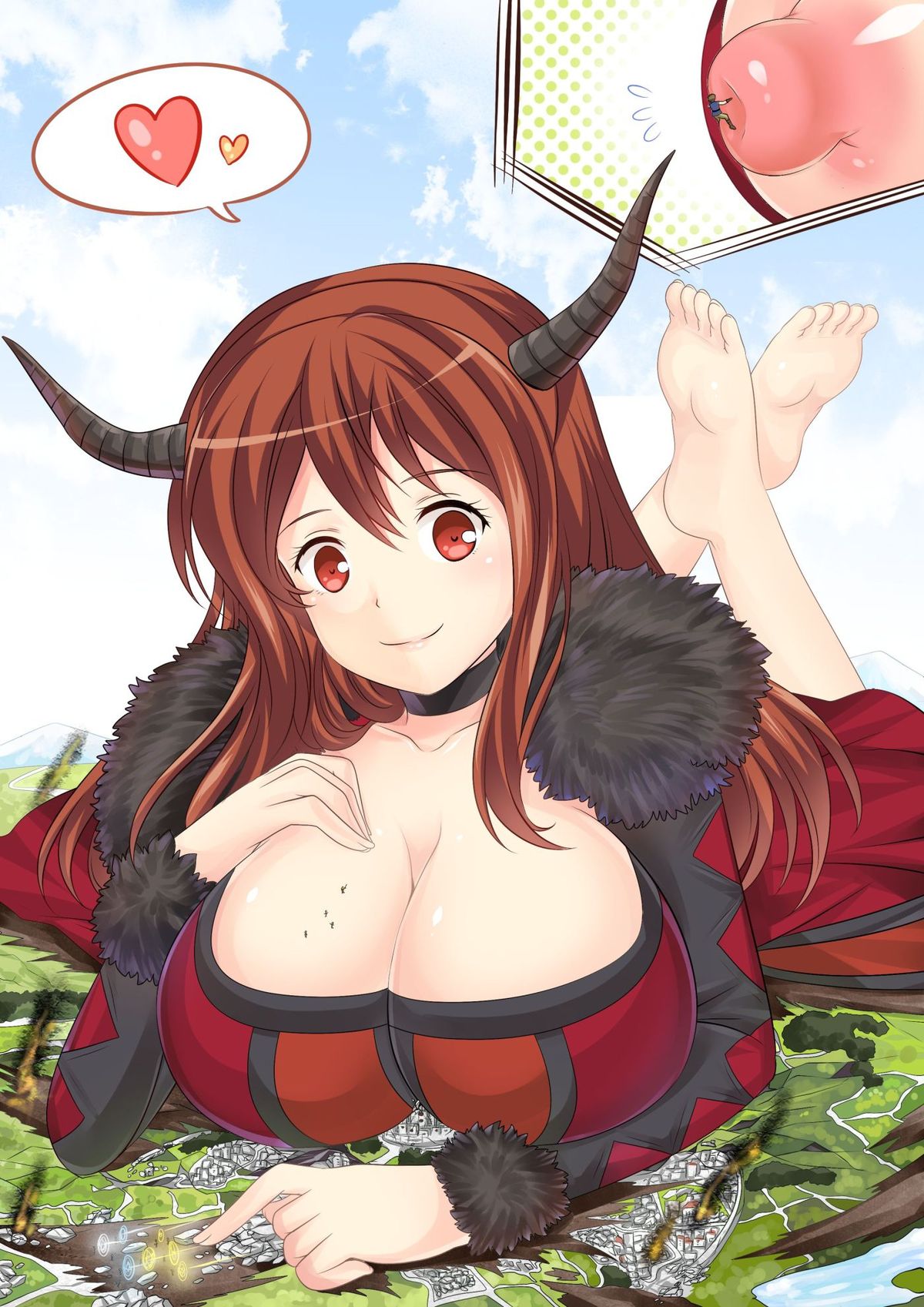 [火山の楊] 巨大娘襲来