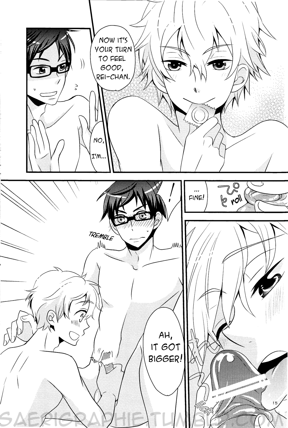 [69station (えきたい)] 恋人が憧れの先輩を好きすぎてつらい (Free!) [英訳]