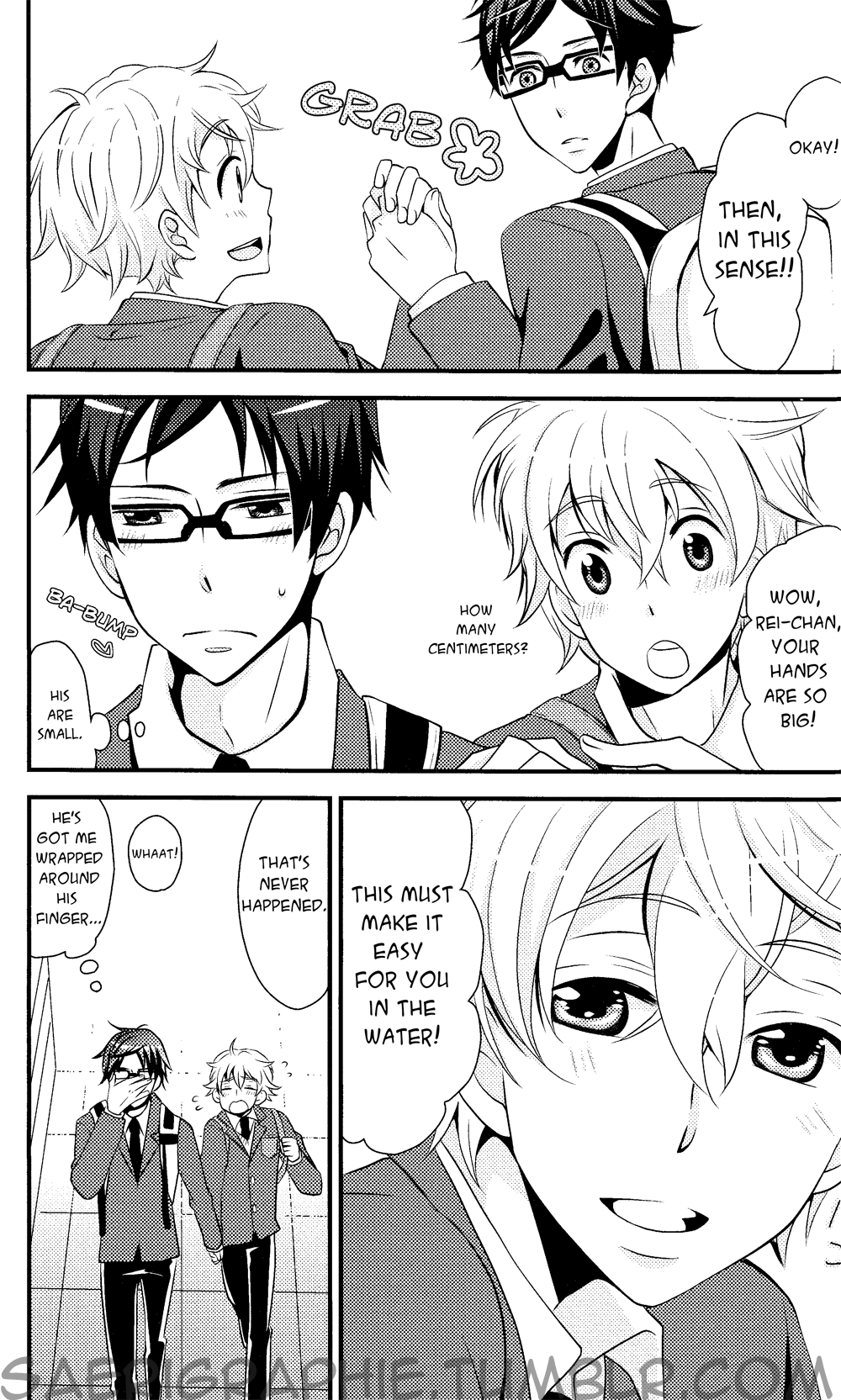 [69station (えきたい)] 恋人が憧れの先輩を好きすぎてつらい (Free!) [英訳]