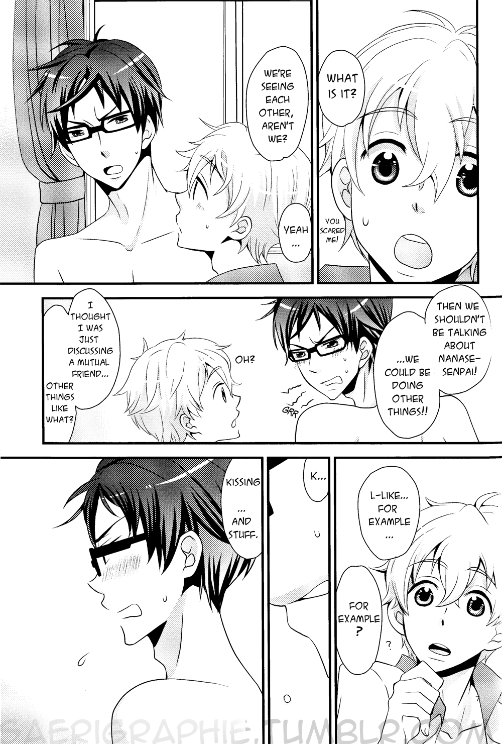 [69station (えきたい)] 恋人が憧れの先輩を好きすぎてつらい (Free!) [英訳]