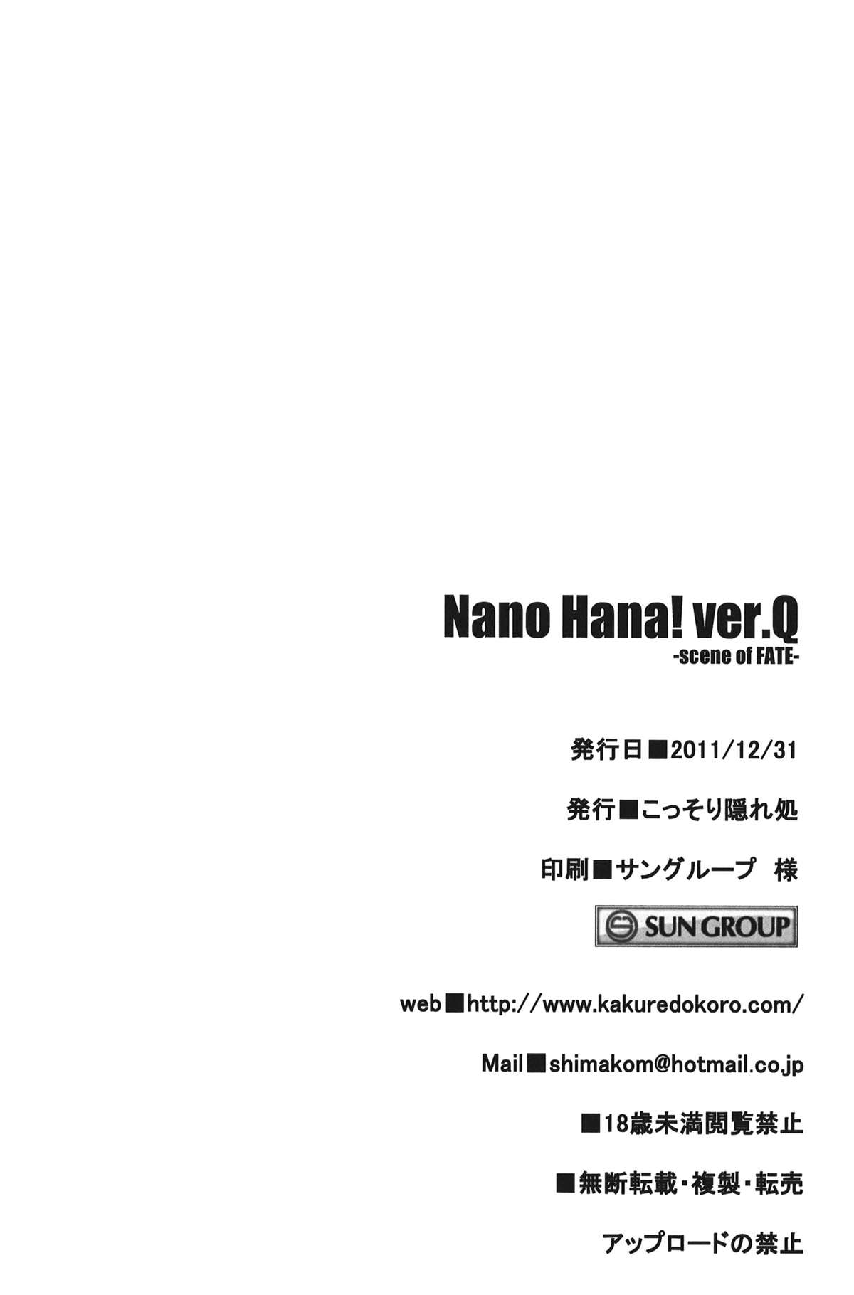 (C81) [こっそり隠れ処 (あいらんど)] Nano Hana! ver.Q -scene of FATE- (魔法少女リリカルなのは)