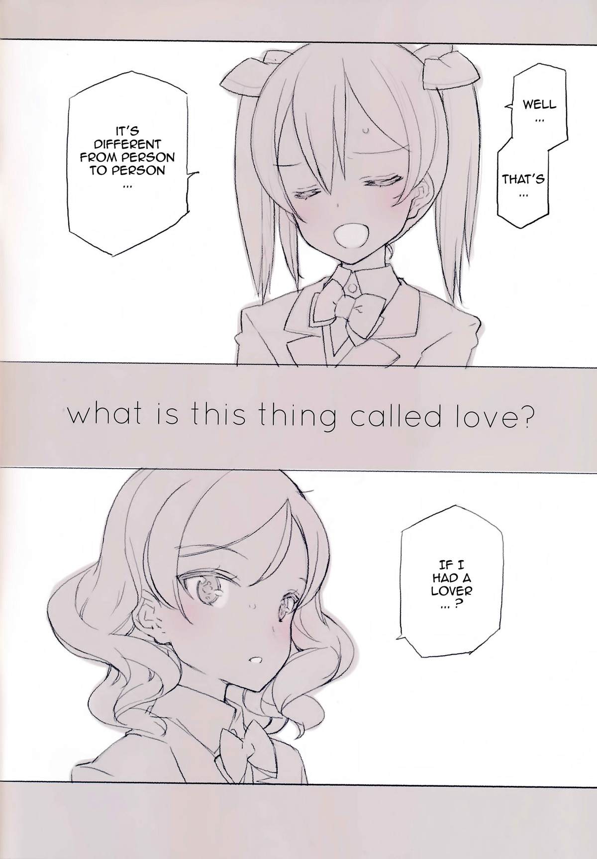 (C86) [少女騎士団 (大槍葦人)] What is this thing called love? 1 (ラブライブ!) [英訳]