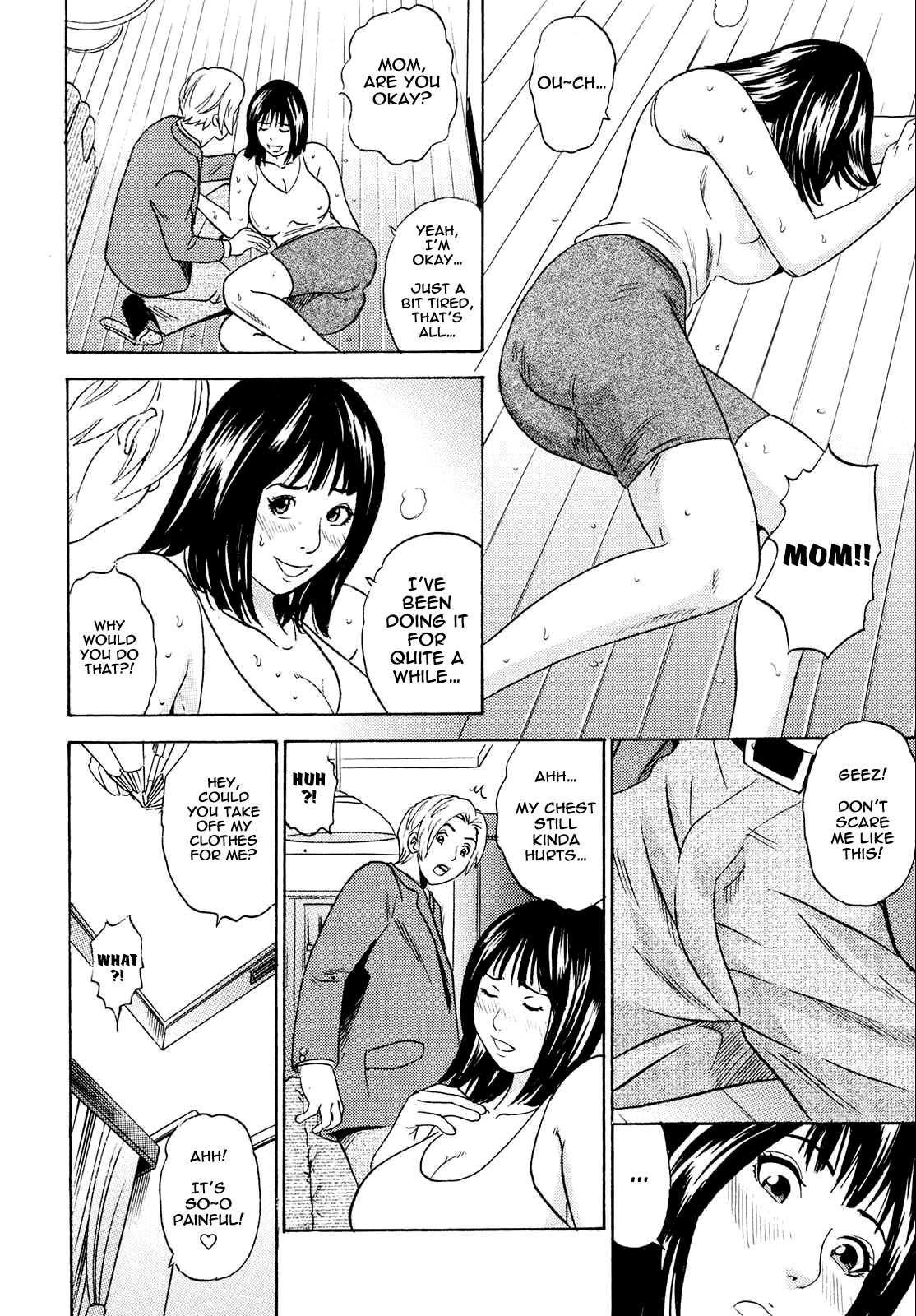 [丹下スズキ] ぱこぱこダイエット (ママがイク！僕はドピュ！) [英訳] [無修正]