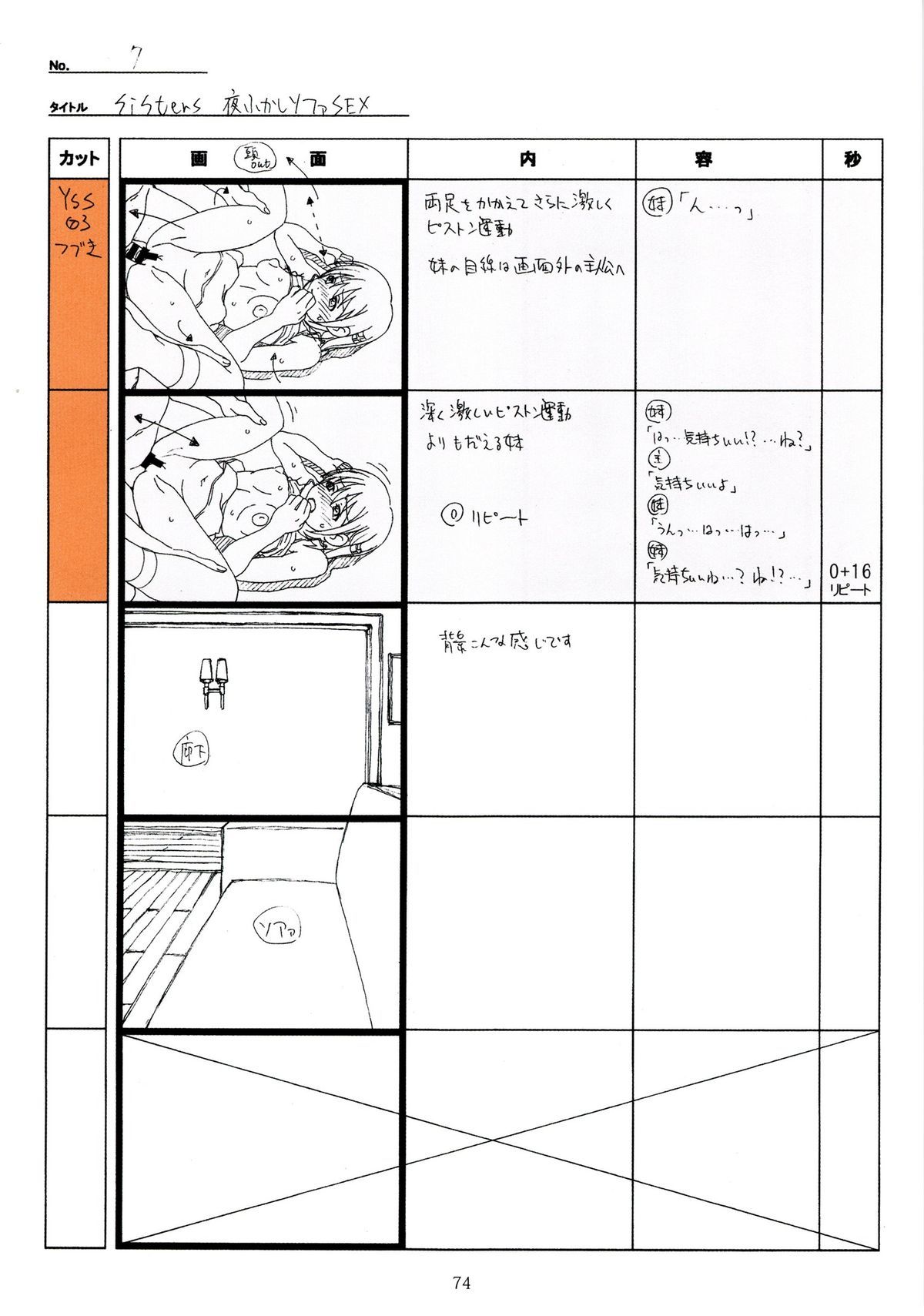 SISTERS-夏の西郷のHi-Hシーン全部絵コンテ