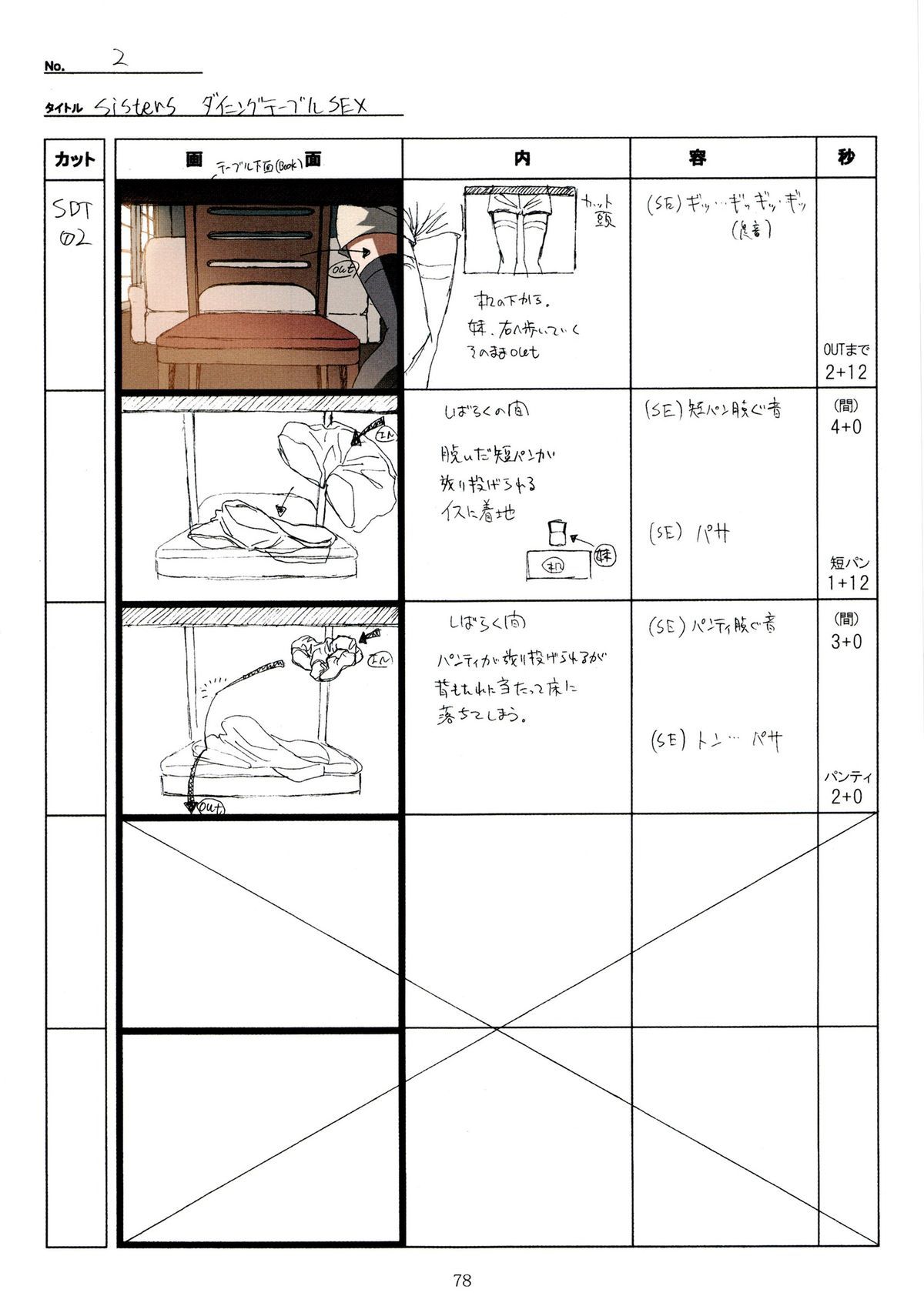 SISTERS-夏の西郷のHi-Hシーン全部絵コンテ