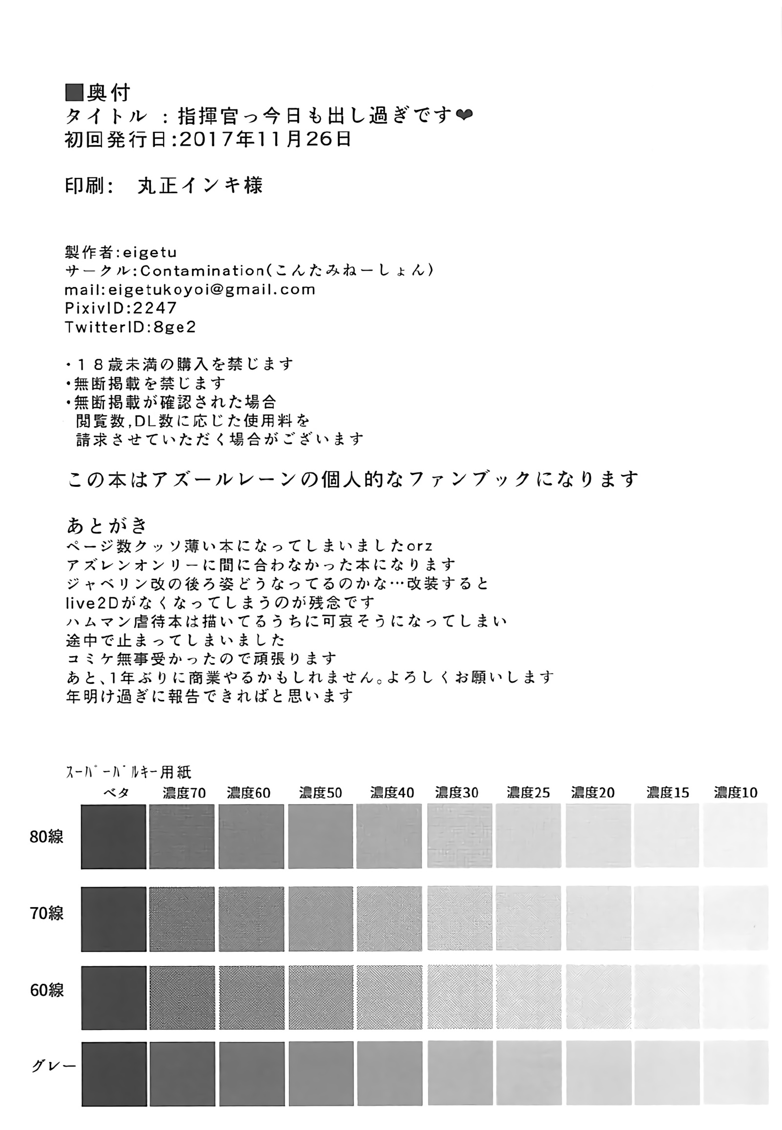 指揮官今日もだしすぎです!