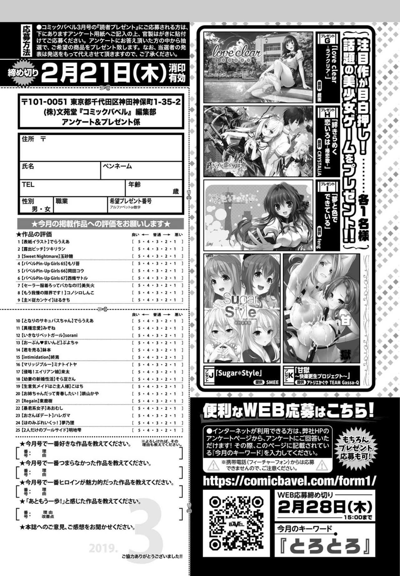 COMIC BAVEL 2019年3月号 [DL版]