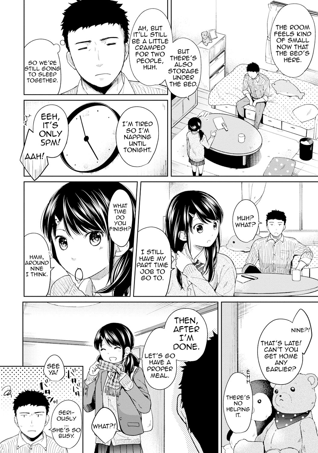 [二三月そう] 1LDK+JK いきなり同居? 密着!? 初エッチ!!? 第1-9話 [英訳]