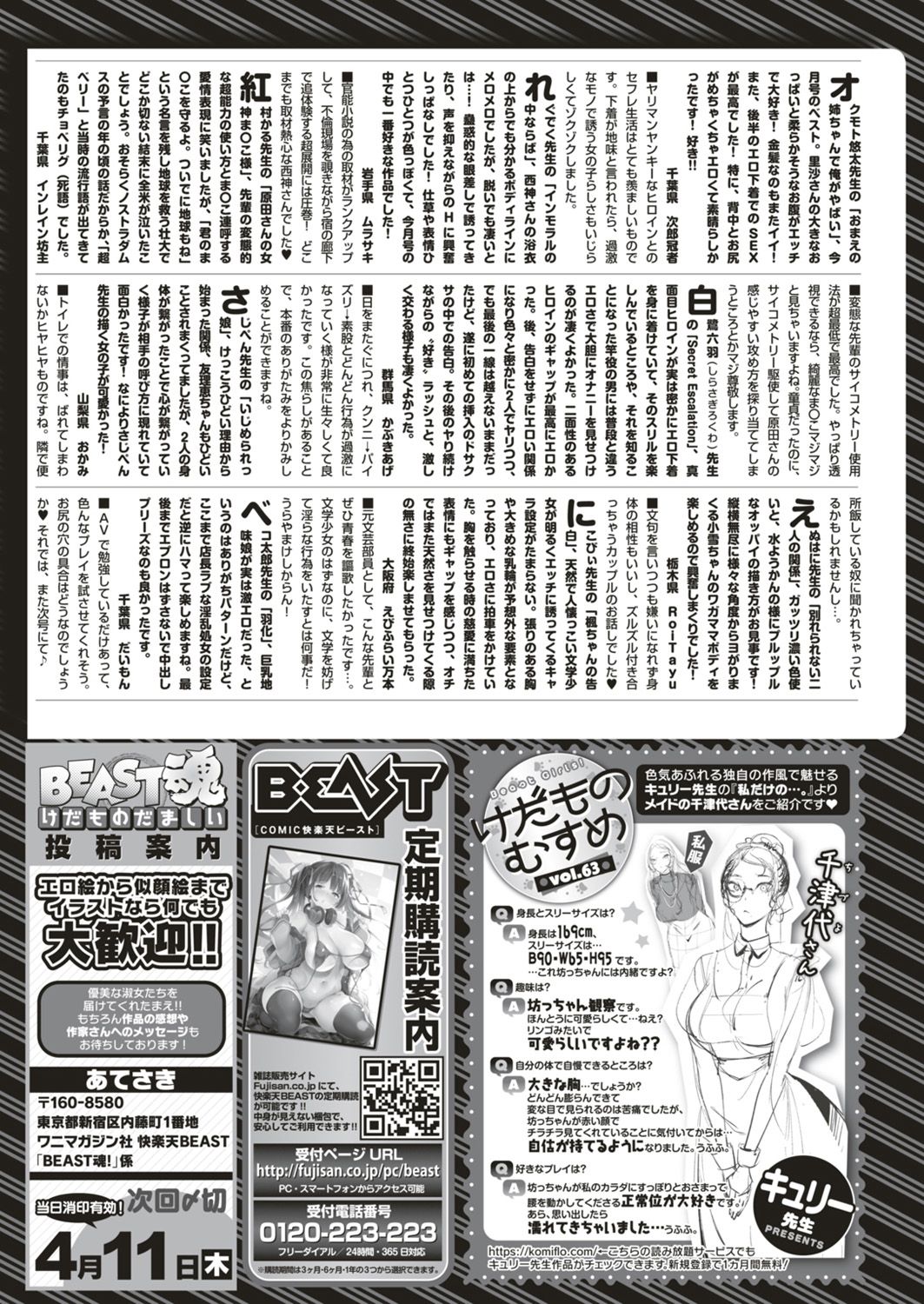 COMIC 快楽天ビースト 2019年4月号 [DL版]