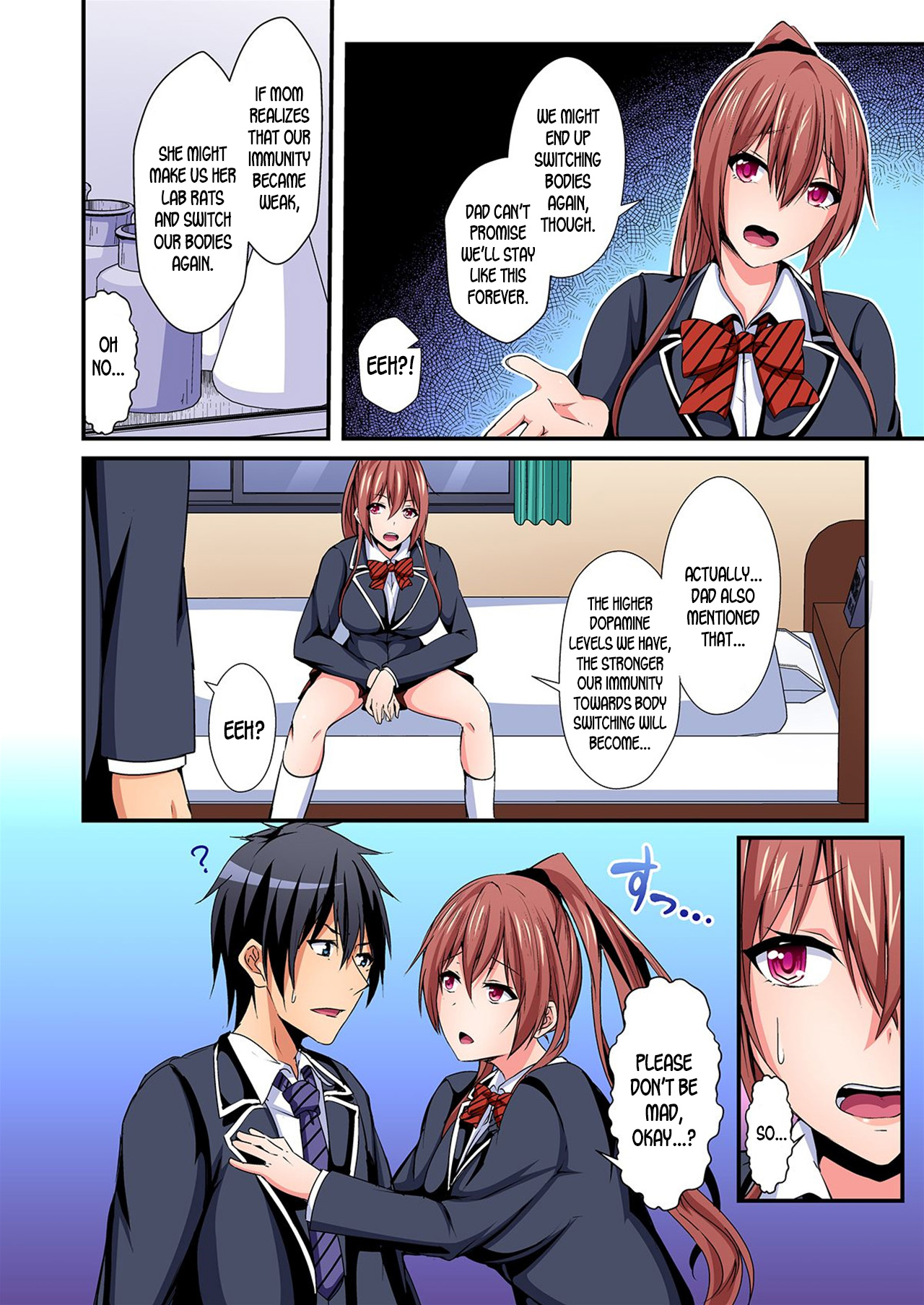 [水心天羅]入れ替ってドタバタえっち!～綾姉のビンカンな身体に俺は耐えられない 1-6巻 [英訳]