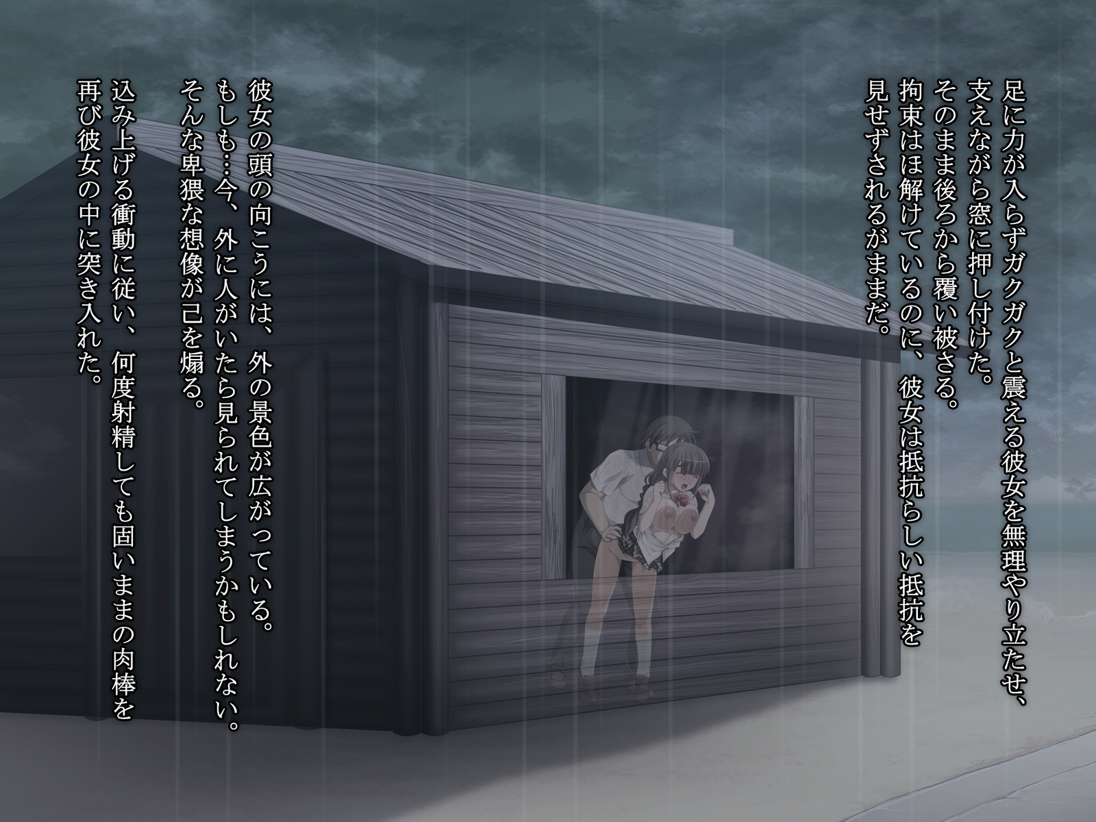 ブラすけ女学生と嵐の夜に...