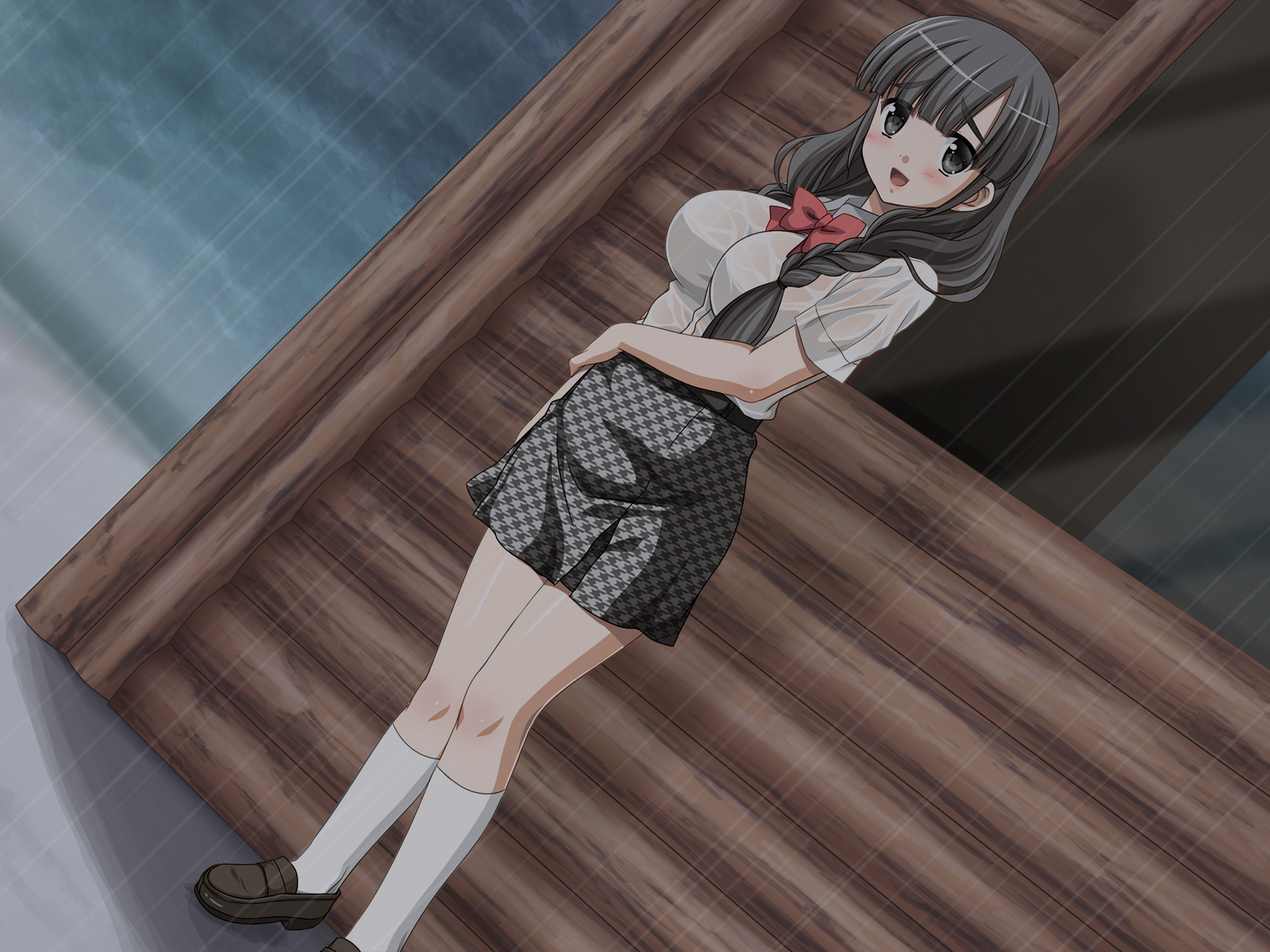 ブラすけ女学生と嵐の夜に...