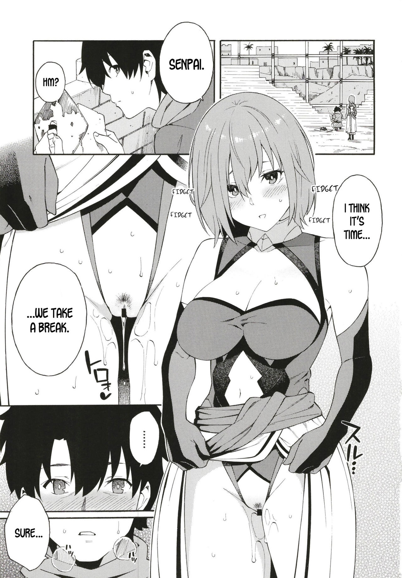 (C97) [SOLID AIR (ぞんだ)] 先輩と密着したいです。 (Fate/Grand Order) [英訳]