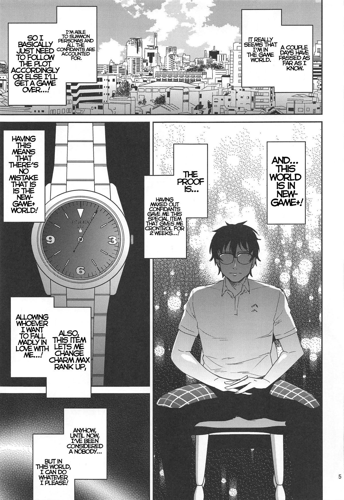 (C96) [エセバテイラ (飛沫おろし)] 転生したら2週目チート状態だった件 (ペルソナ5) [英訳]
