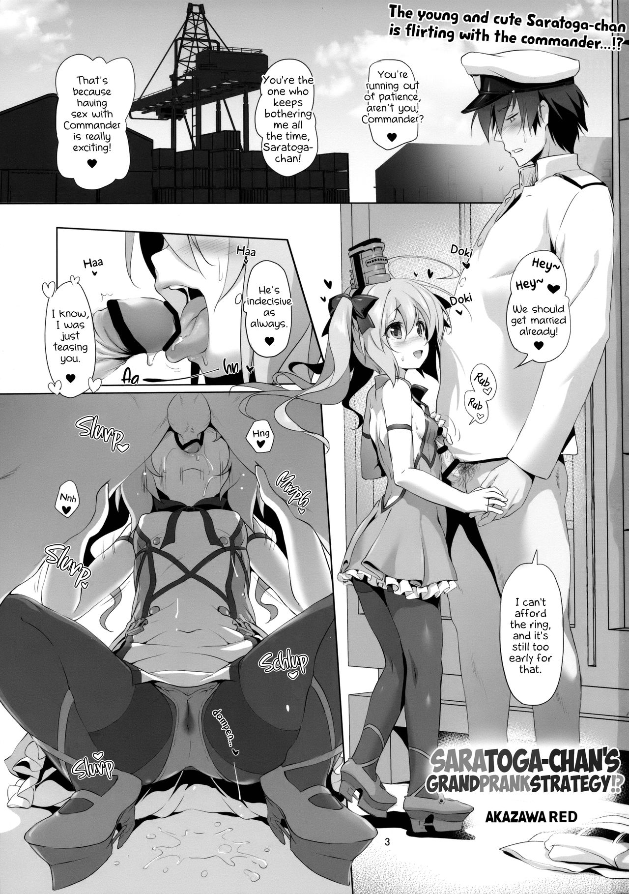 (C95) [KAMINENDO.CORP (あかざわRED)] サラトガちゃんのイタズラ大戦略!? (アズールレーン) [英訳]