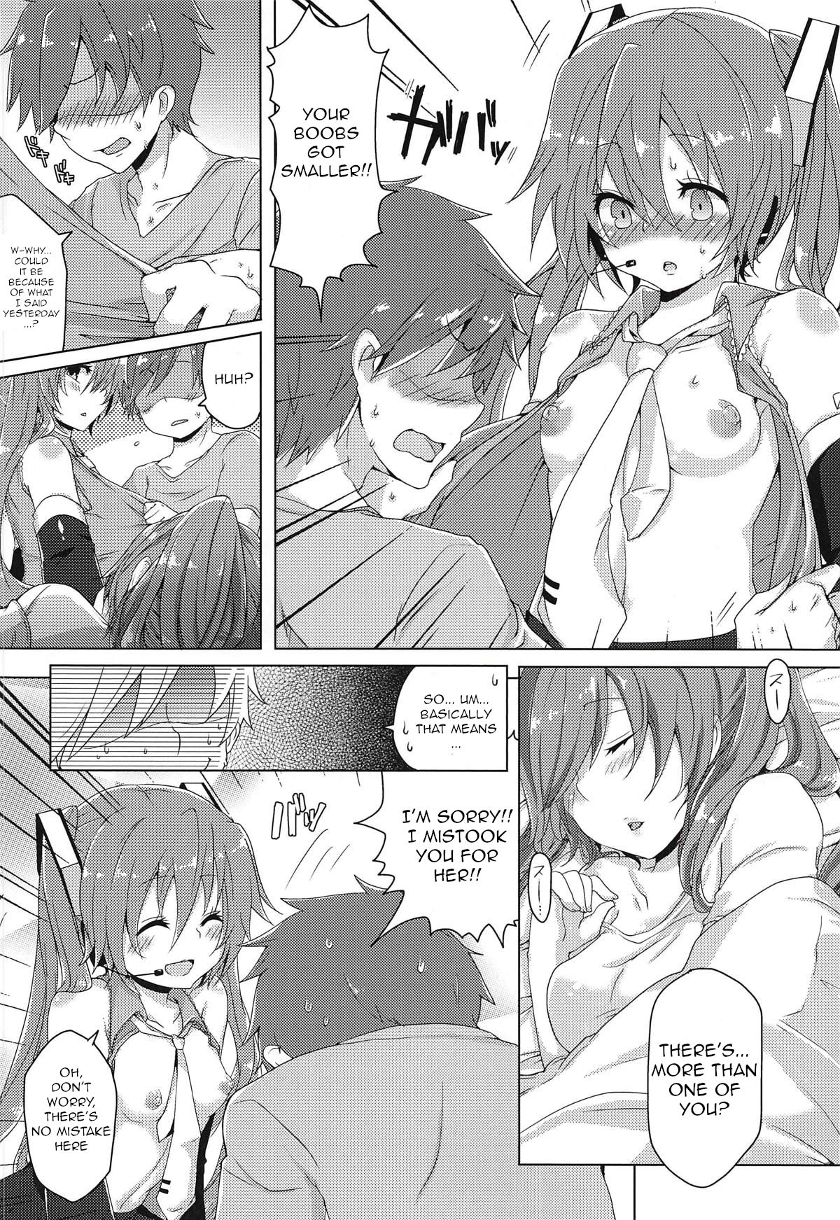 (THE VOC@LOiD M@STER 41) [クソユリ団地 (ジョンソン)] ちっぱいさんとでっぱいさん (VOCALOID) [英訳]