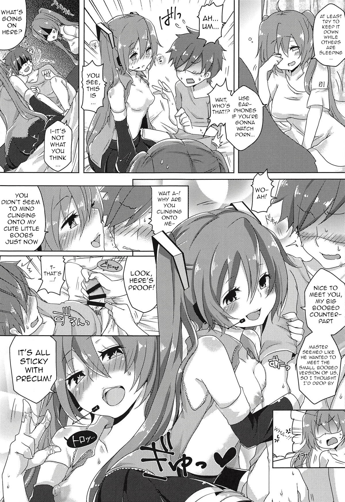 (THE VOC@LOiD M@STER 41) [クソユリ団地 (ジョンソン)] ちっぱいさんとでっぱいさん (VOCALOID) [英訳]