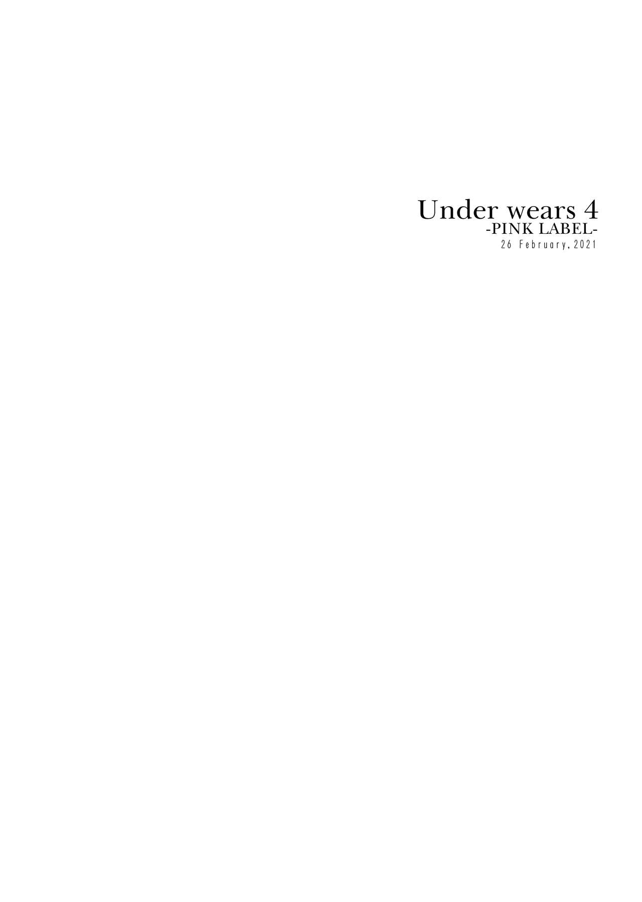 [よろず] うりぼうざっか店 パンツ特化型画集「Under wears 4-PINK LABEL-」+ Message Collection BOOK