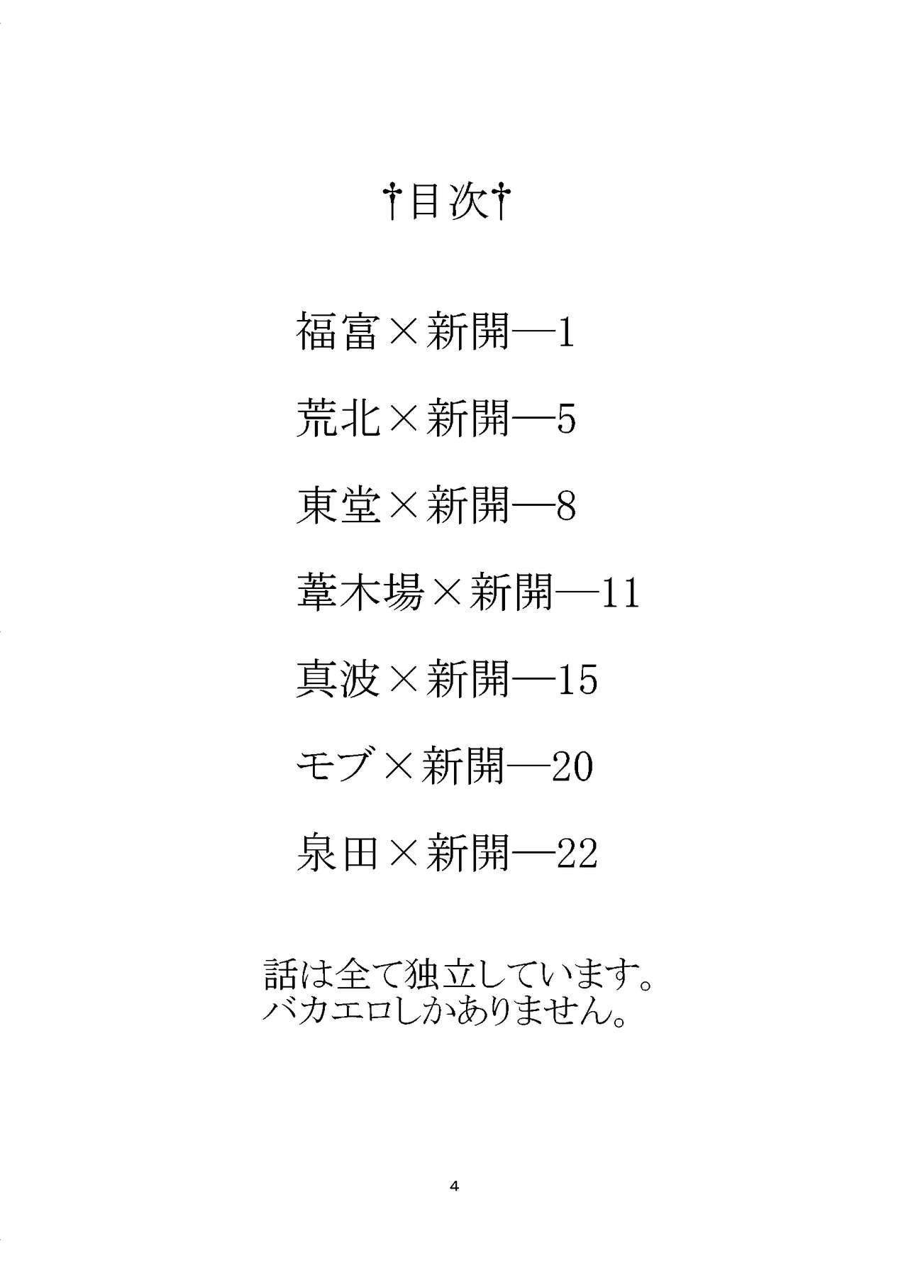 [ふきや] web再録 新開総受け本