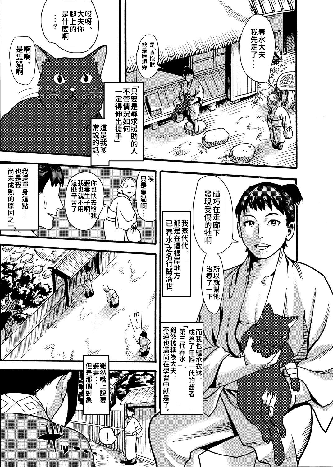 [公儀あんみつ (一煉托生)] 迷い猫～くのいちナガレ忍法帖～ [中国翻訳] [DL版]